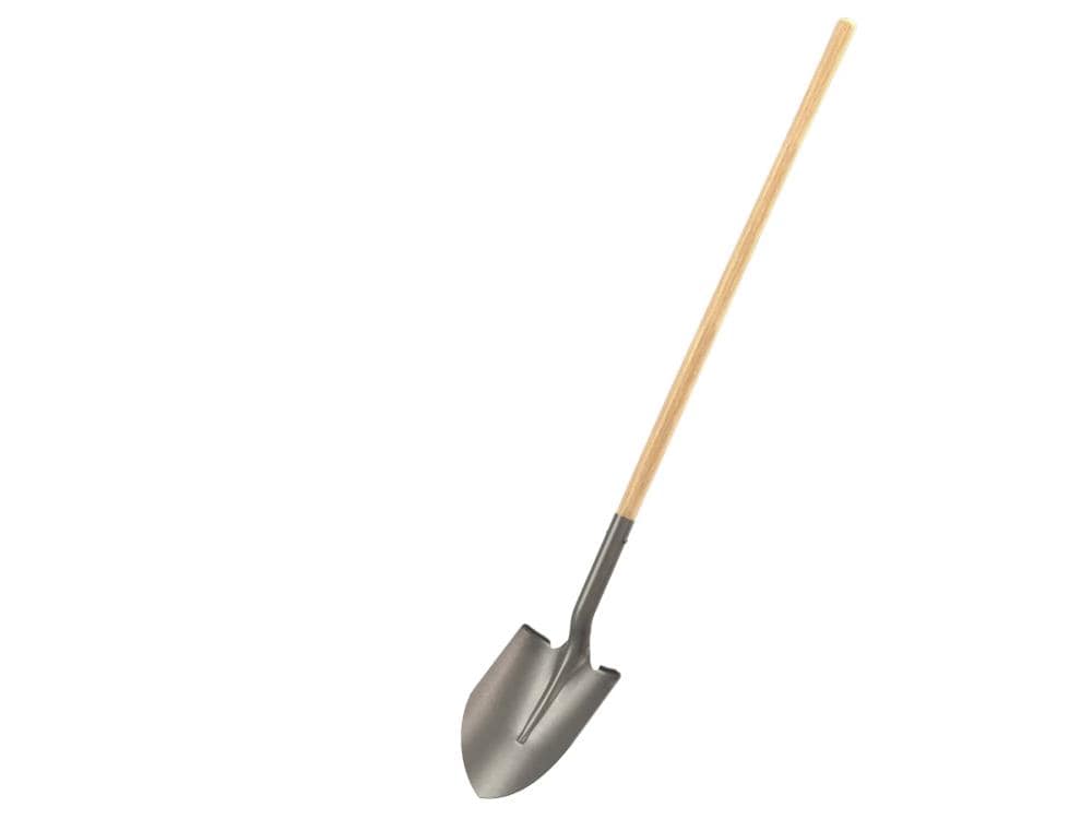 Yellow Cedar Green SHL Round Point Shovel with 47-Inch Wood Handle 