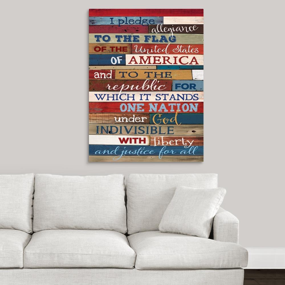 GreatBigCanvas Pledge of Allegiance by Marla 40-in H x 30-in W Abstract ...