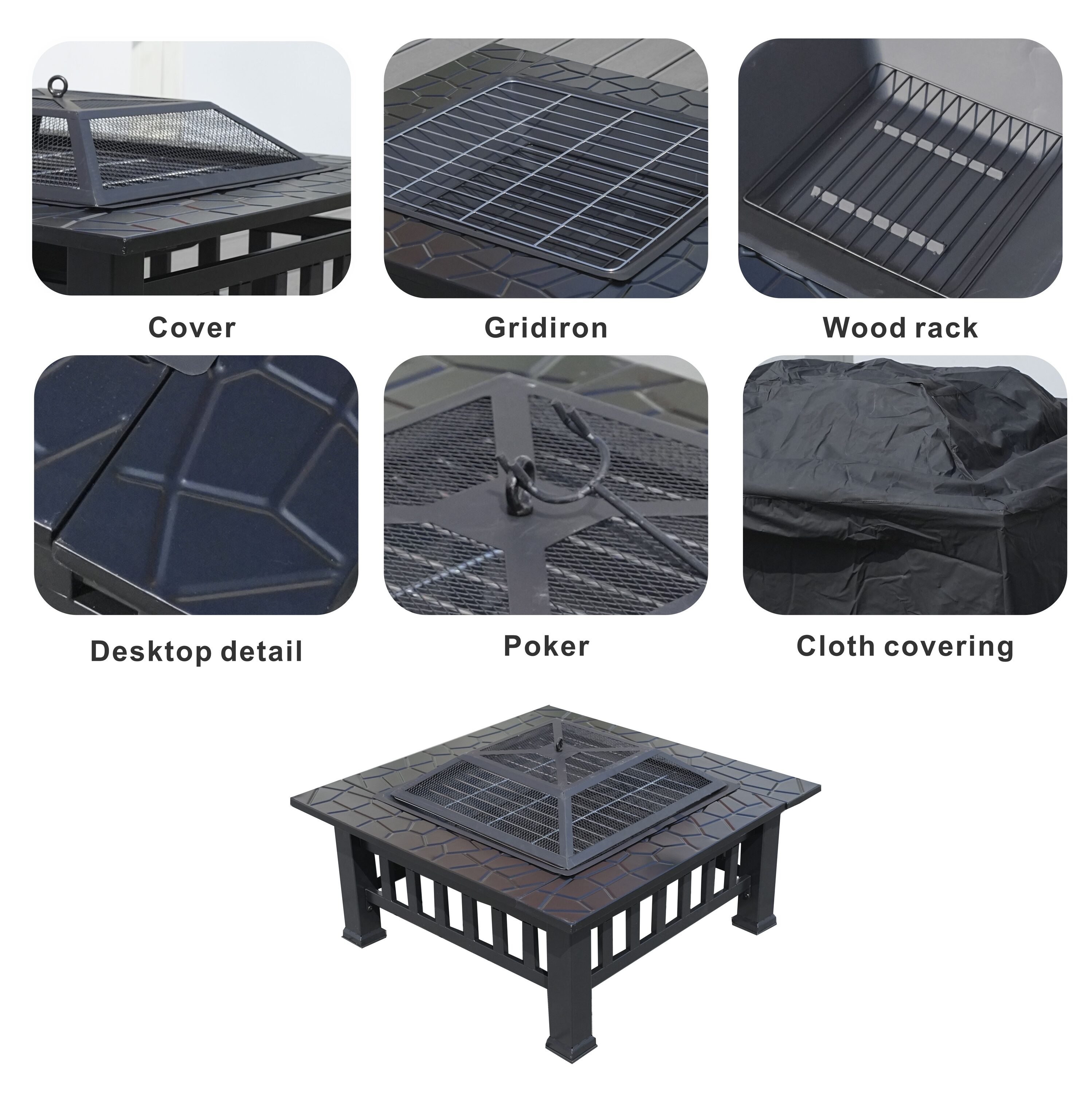 Moda Furnishings MD6100-BK Patio-Tables - View #4