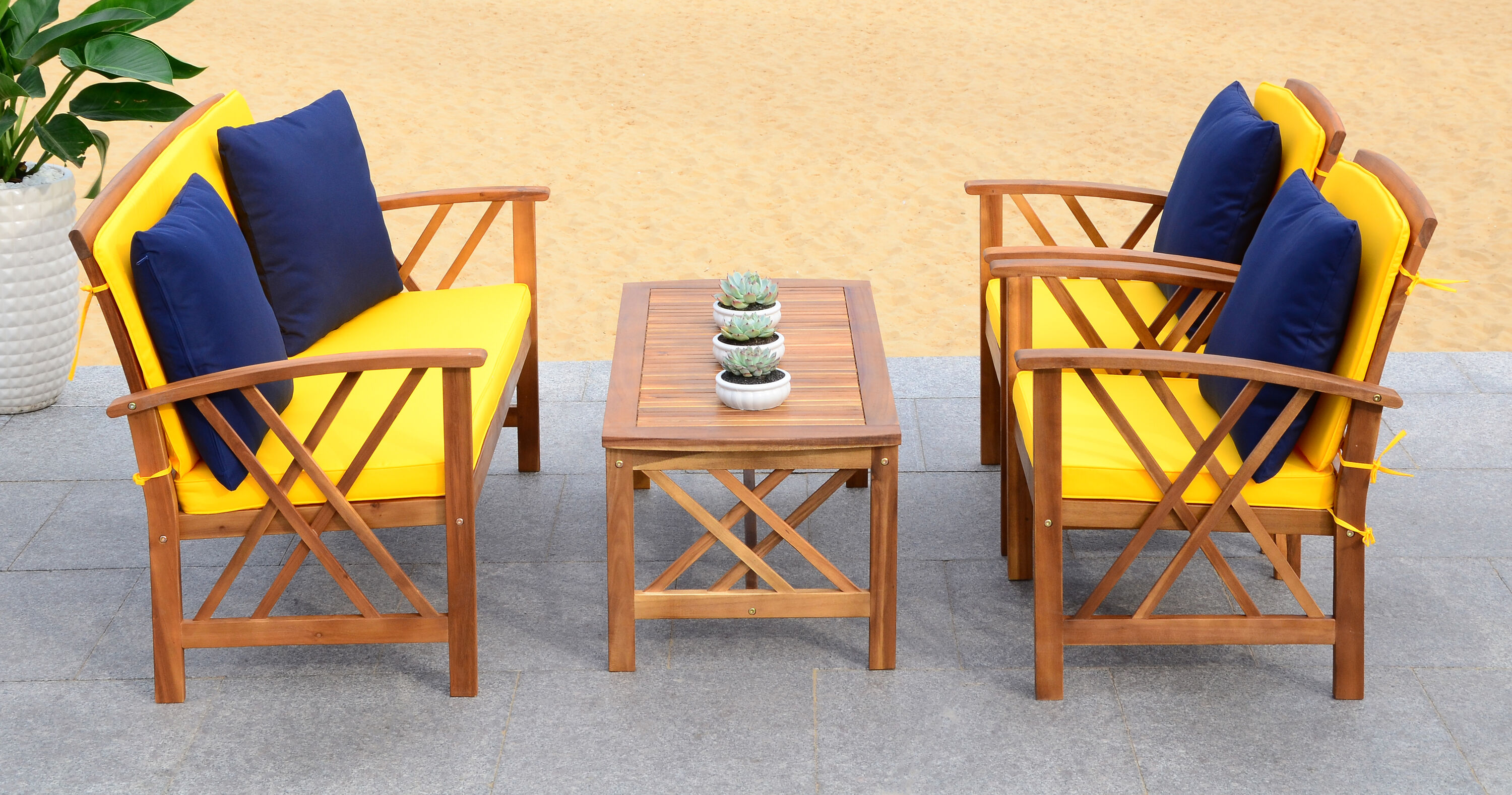 Safavieh PAT7008D Patio-Conversation-Sets - View #7