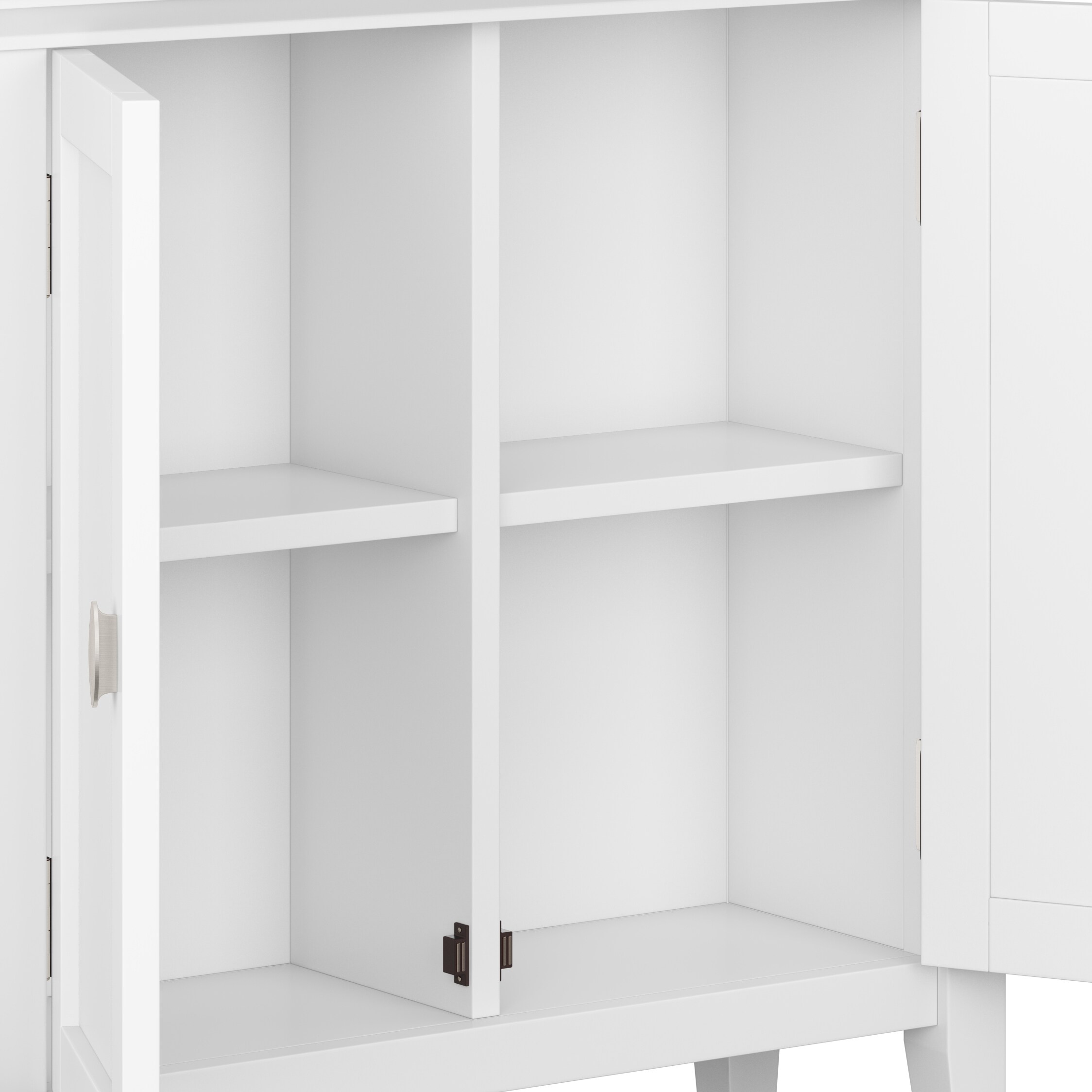 Redmond White Solid Wood Freestanding Office Cabinet with Adjustable Shelving