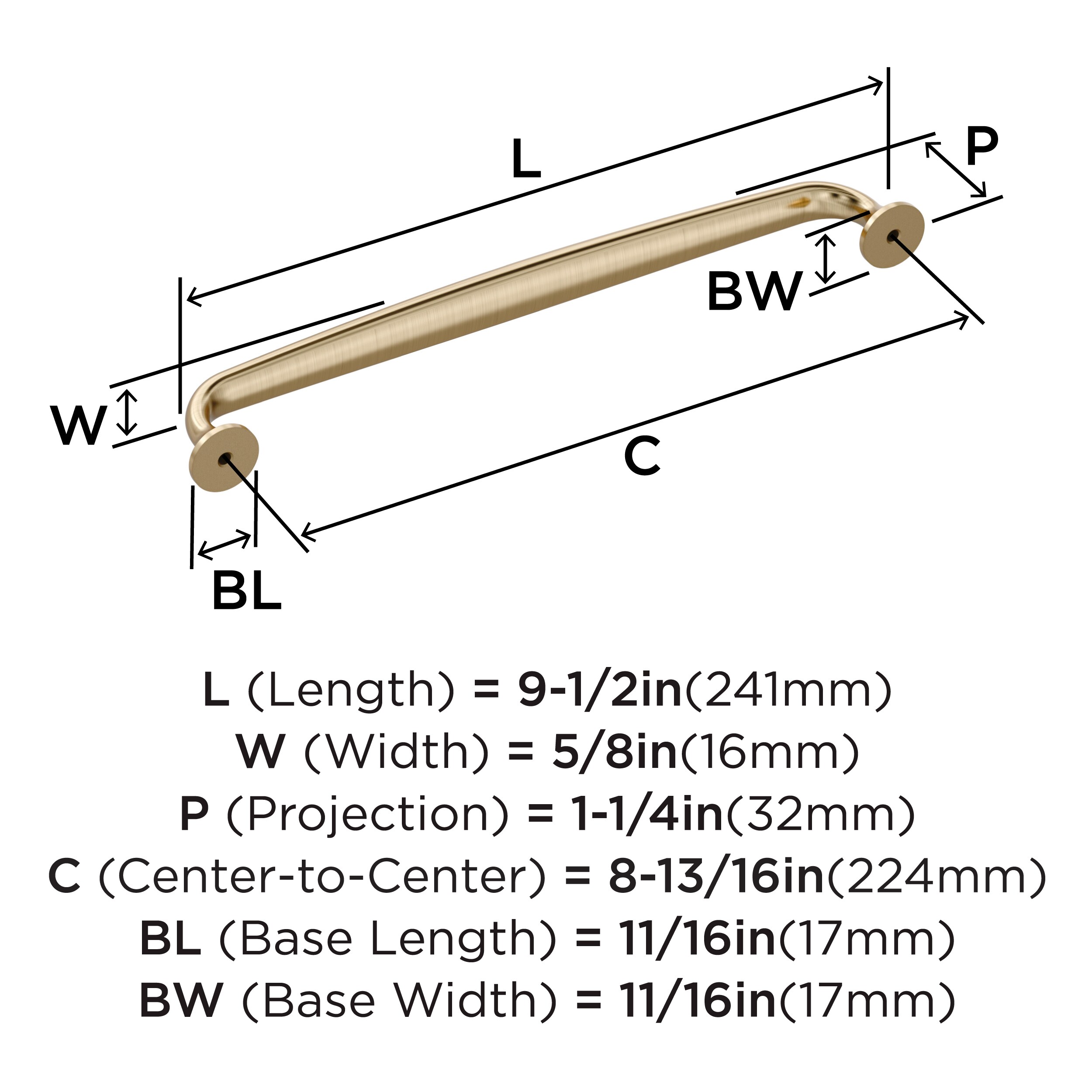 Amerock BP36987BBZ Cabinet-Pulls - View #4