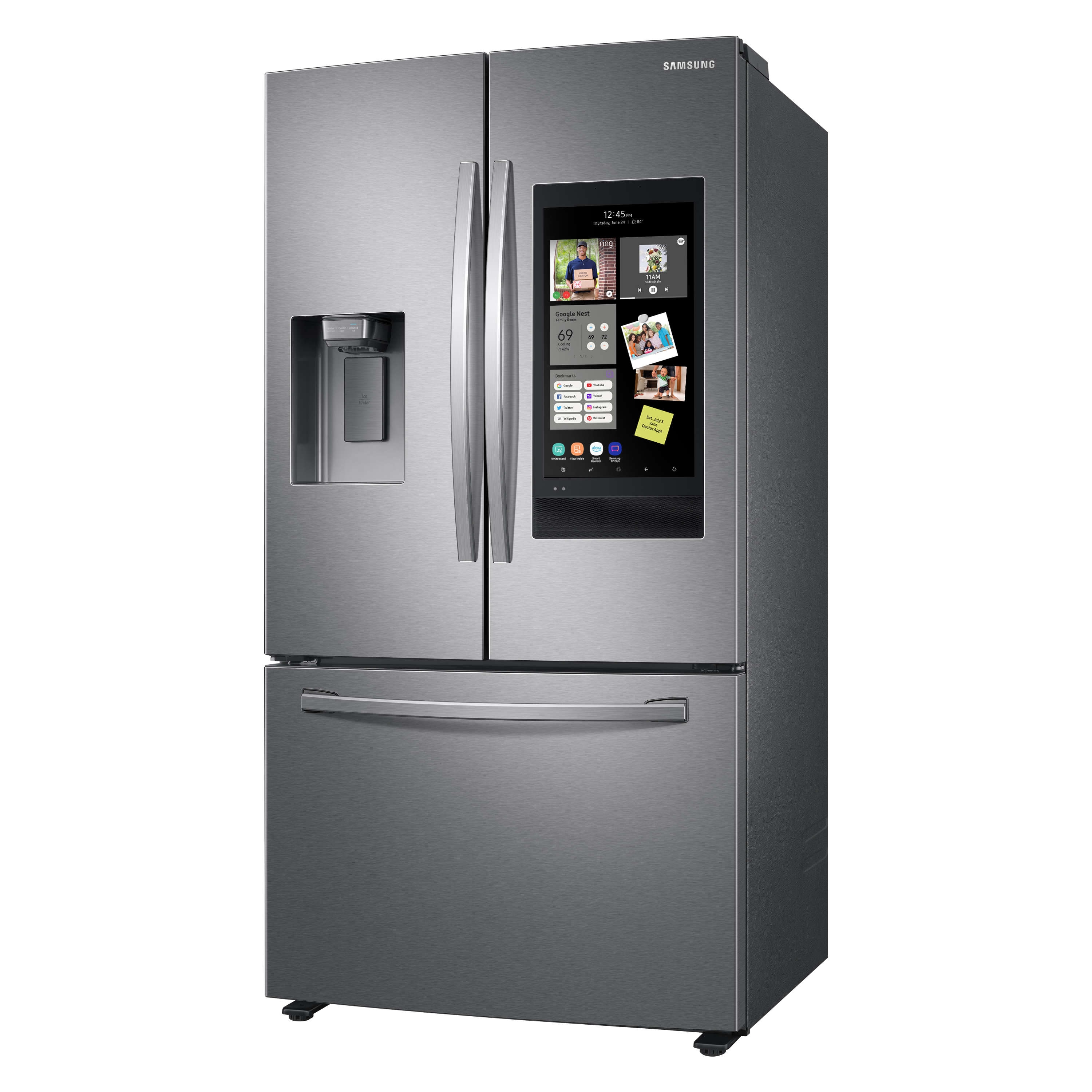 Samsung Family Hub 26.5-cu ft Smart French Door Refrigerator with