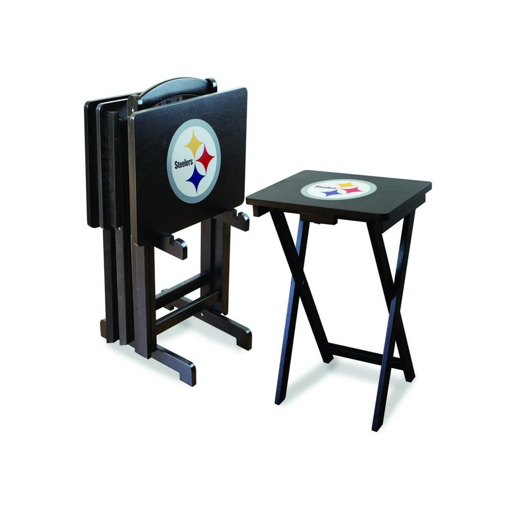 Imperial International 5-Piece Casual Pittsburgh Steelers Tv Snack Tray Set  Accent Table Set at