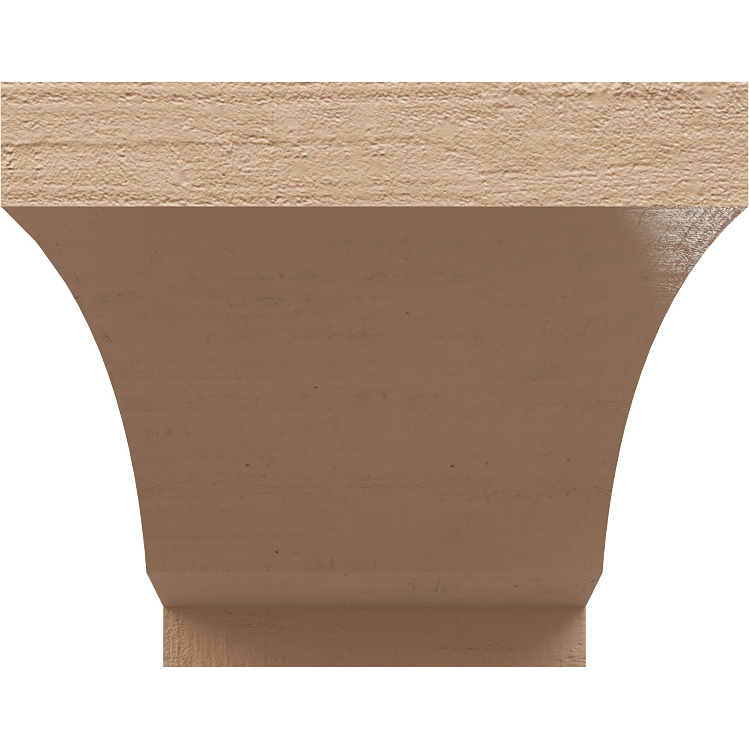Primed Tan Faux Cedar Woodgrain Corbel, 4" x 4" x 8"