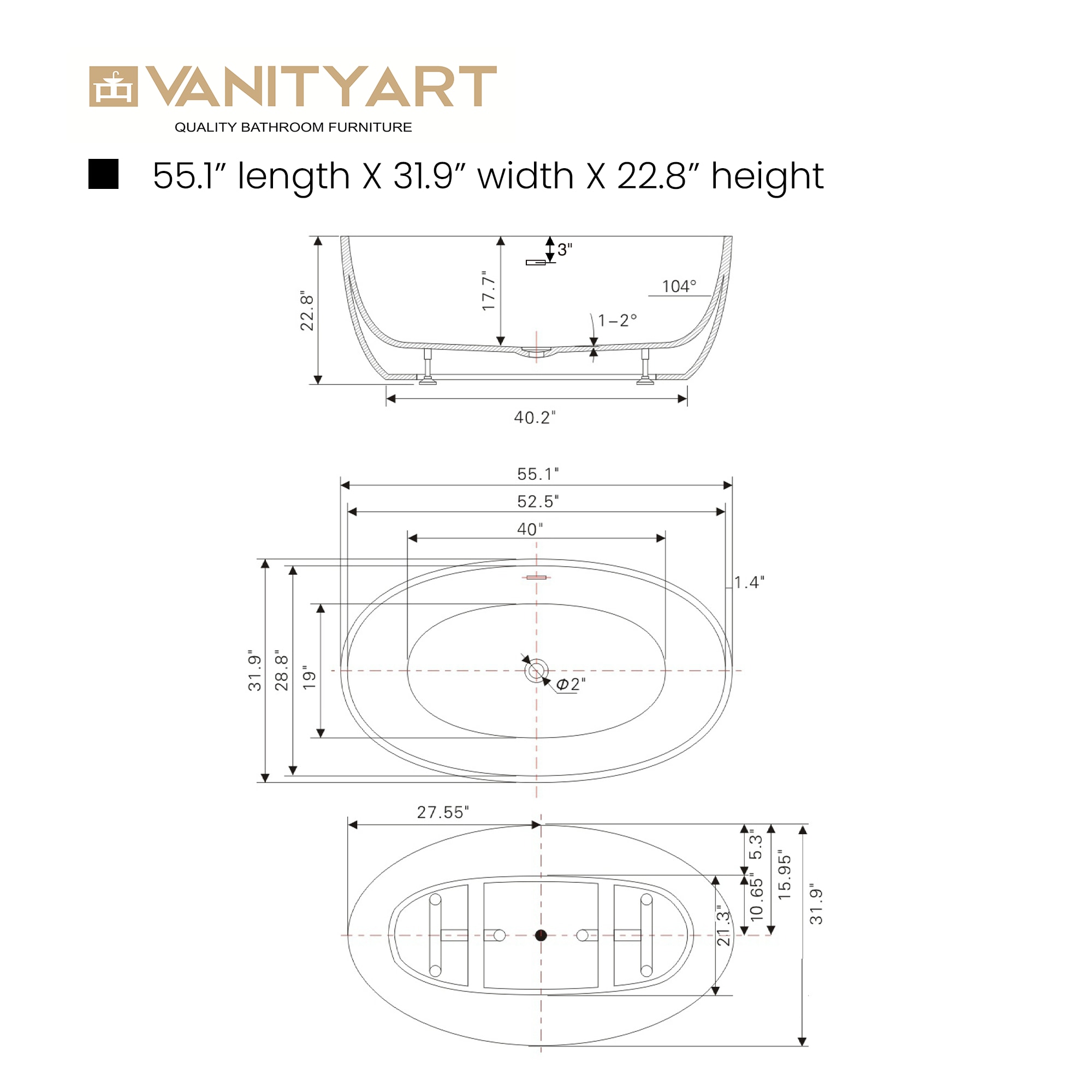 Vanity Art VA6834-ORB-S bathtubs - View #10