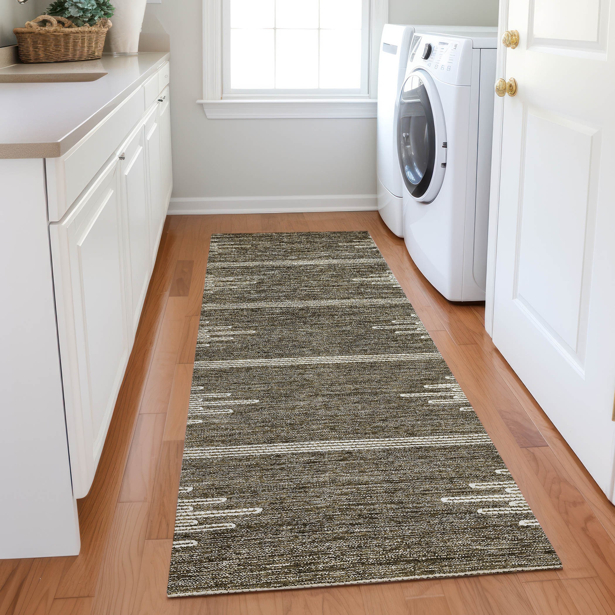 Addison Rugs ACN647CF2X8 Chantille ACN647CF 2 x 7 (ft) Polyester Coffee Rectangular Indoor/Outdoor Geometric Machine washable Runner rug
