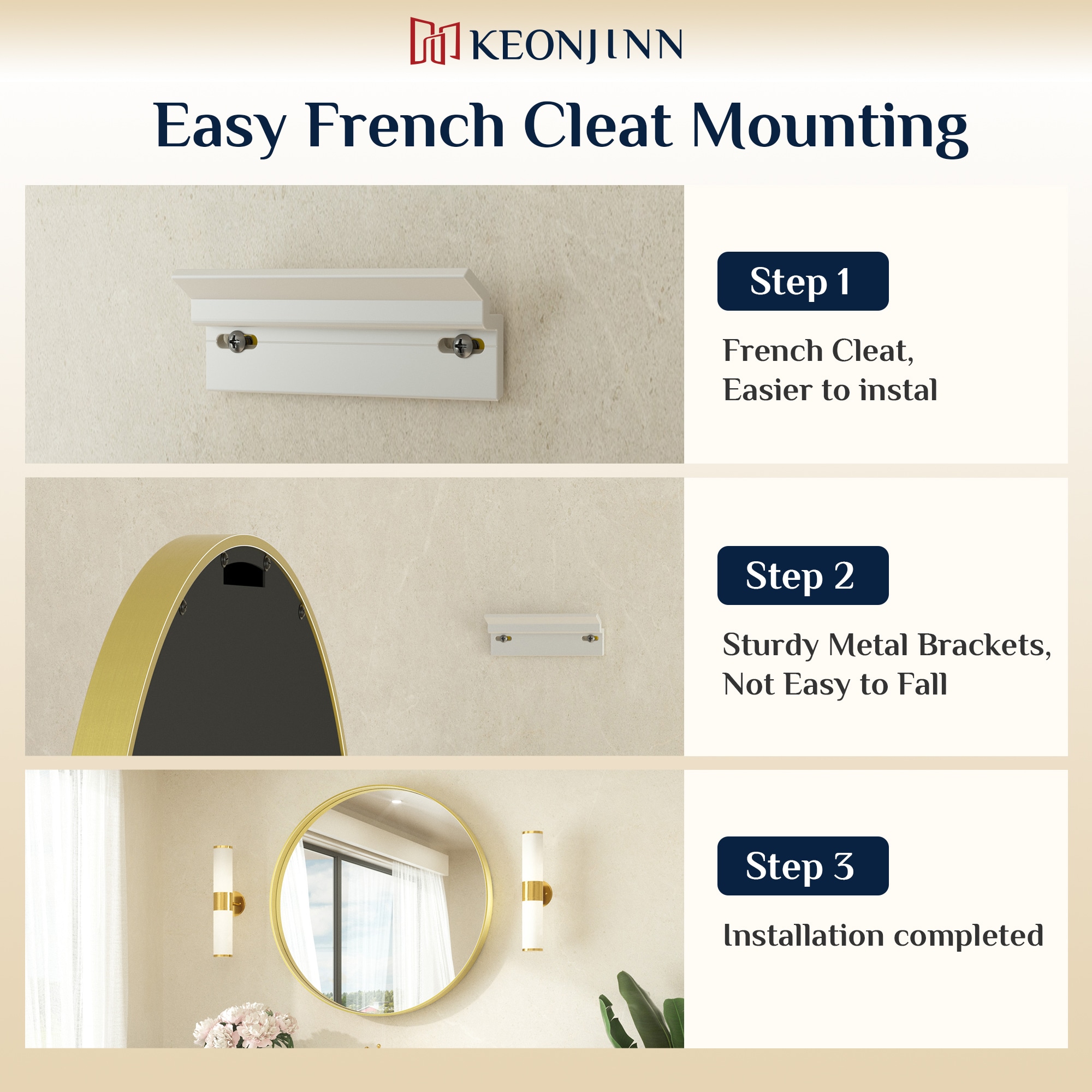 Keonjinn LW-JZ-YXJSK-R60GD Decor-Mirrors - View #8