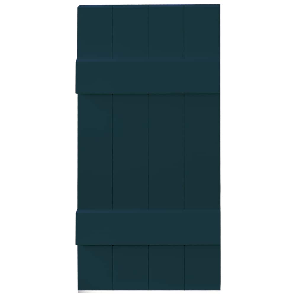Vantage V6831431166 13.875-in W x 30.875-in H Indigo Blue Board and batten Exterior Shutters ( 1 -Pack )