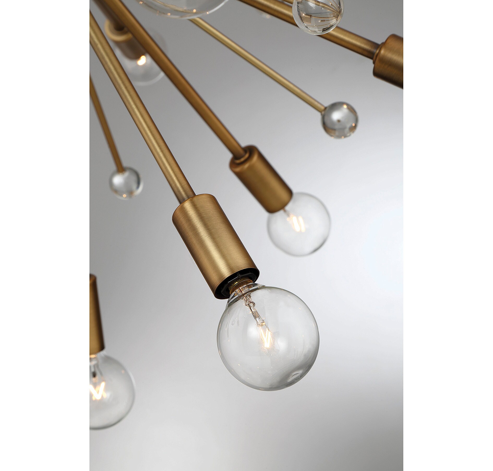 Galea Warm Brass 24-Light Adjustable Sputnik Chandelier