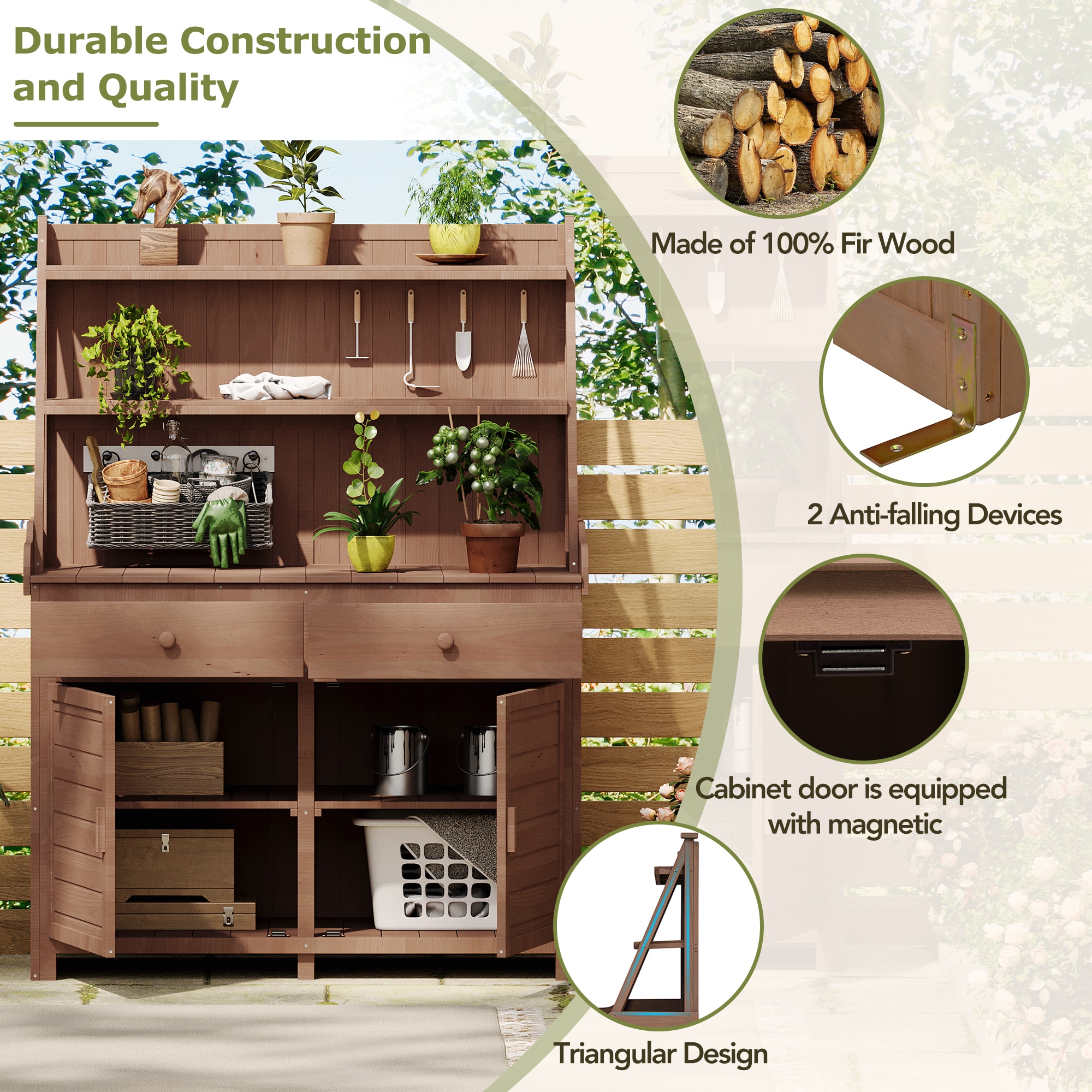 Kahomvis G243-QP717-12 Potting-Benches - View #6