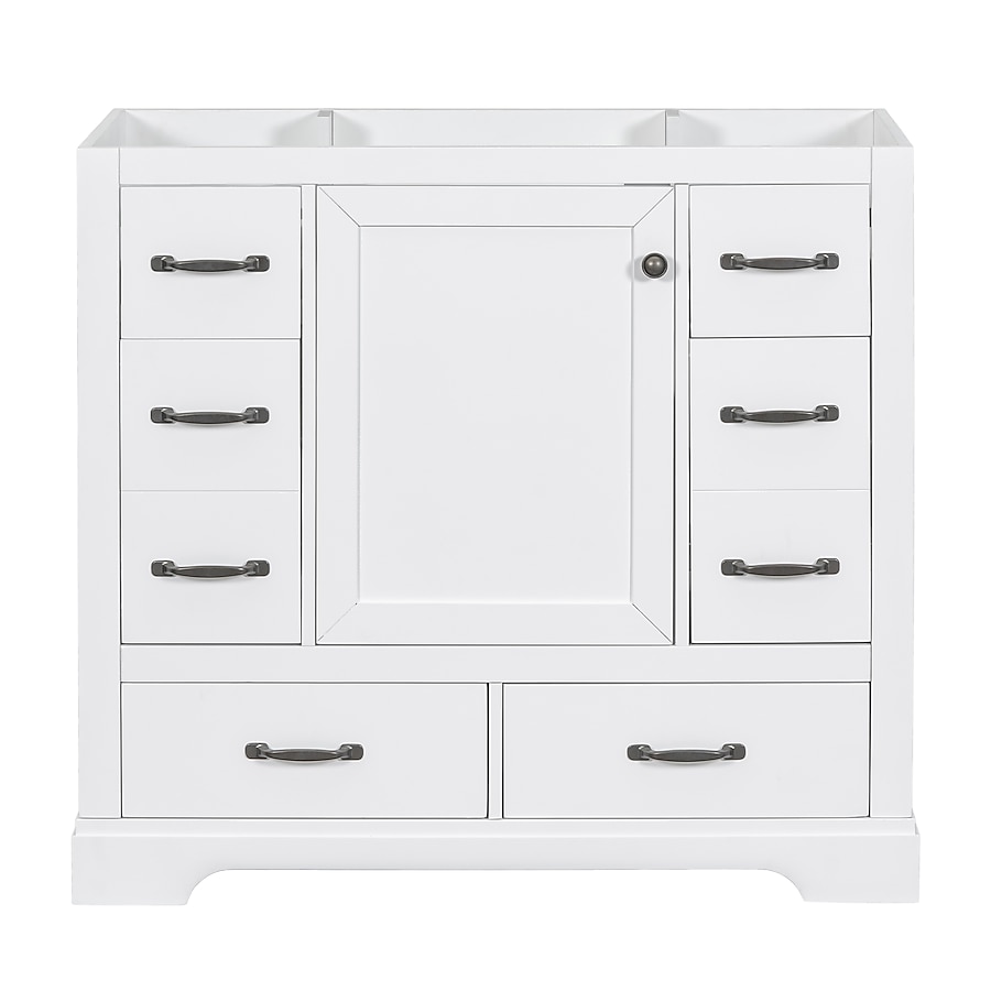 WELLFOR 36-in White Bathroom Vanity Base Cabinet without Top WELLFOR 36-in White Bathroom Vanity Base Cabinet without Top
