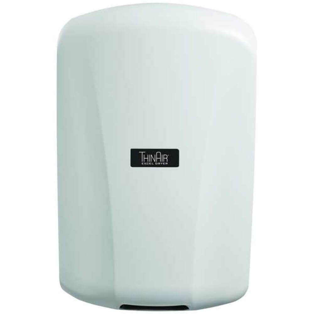 Excel Dryer Automatic Hand Dryer 14 sec Dry 68 to 74 208 to 277V AC White Smooth #TA-ABSV-208-277V
