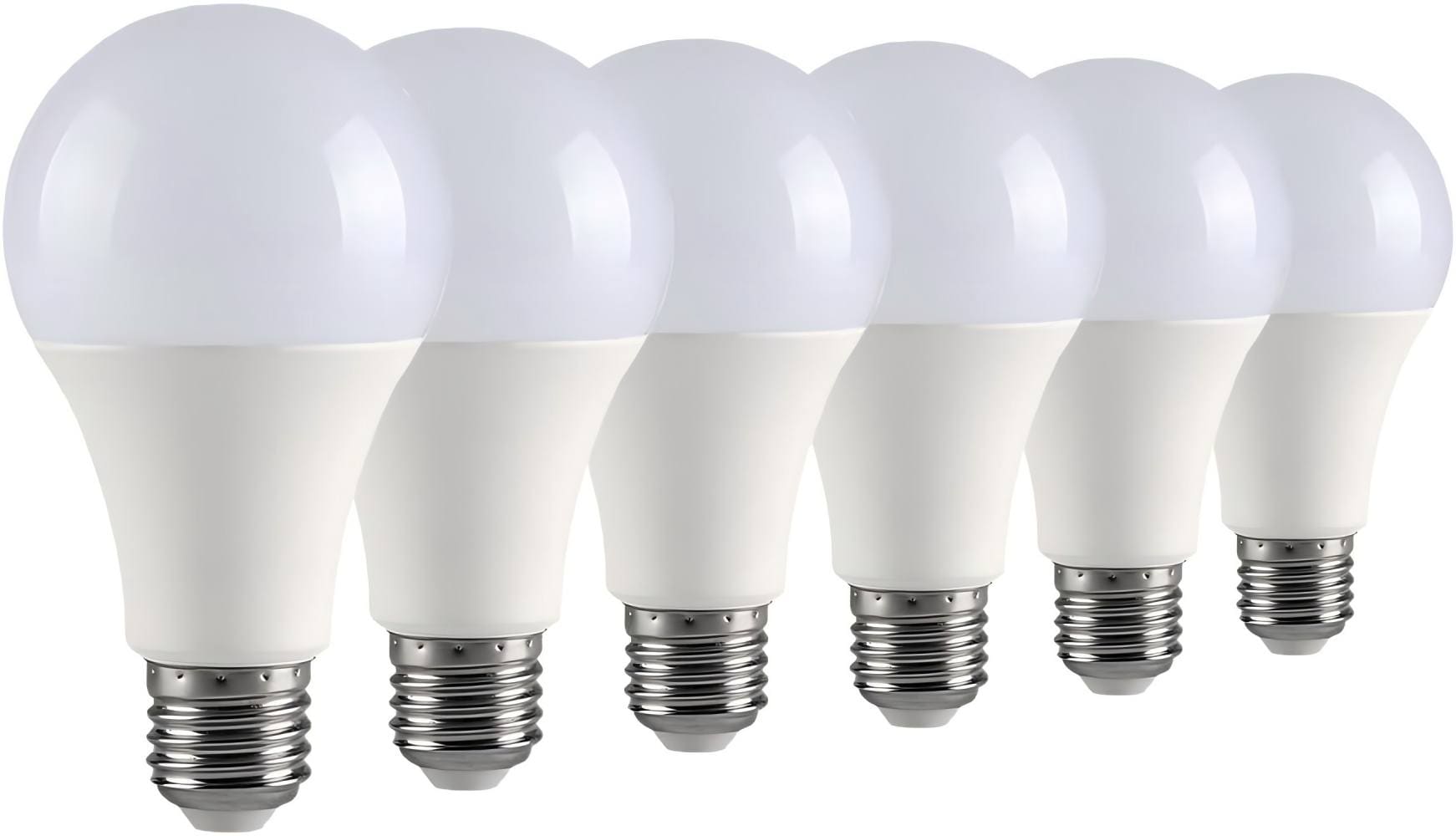 JUSJUBR 6-Pack 3-Way A19 LED Light Bulb Soft White 3000K 50W 100W 150W Equivalent 5W 10W 15W Energy Efficient Indoor Reading Lighting