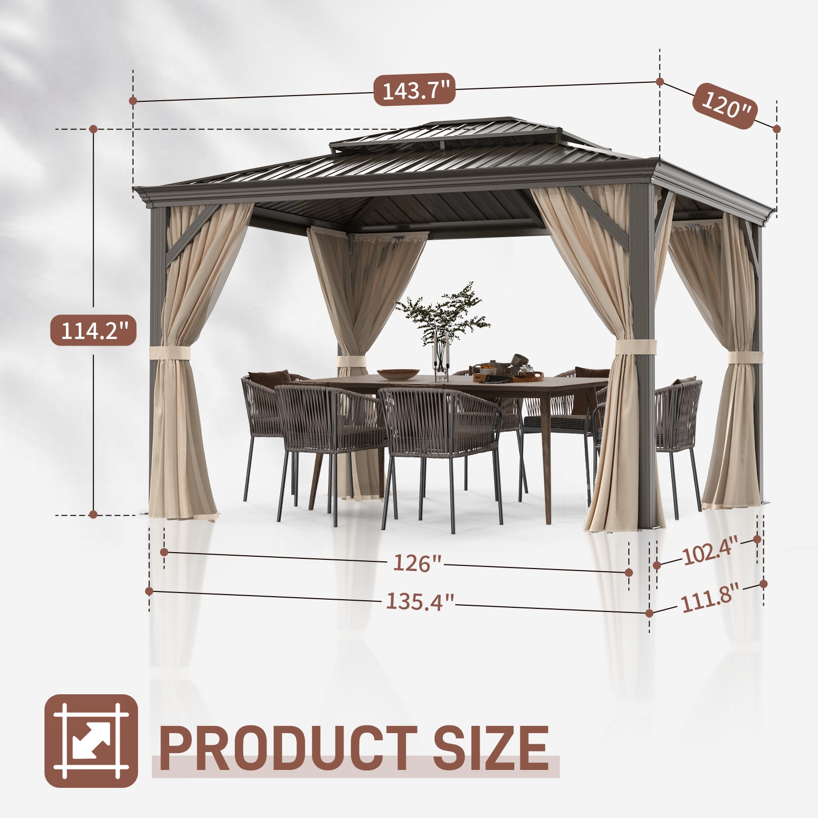 Winado LO1G57000646+647+648 Wood-Resin-Gazebos - View #2