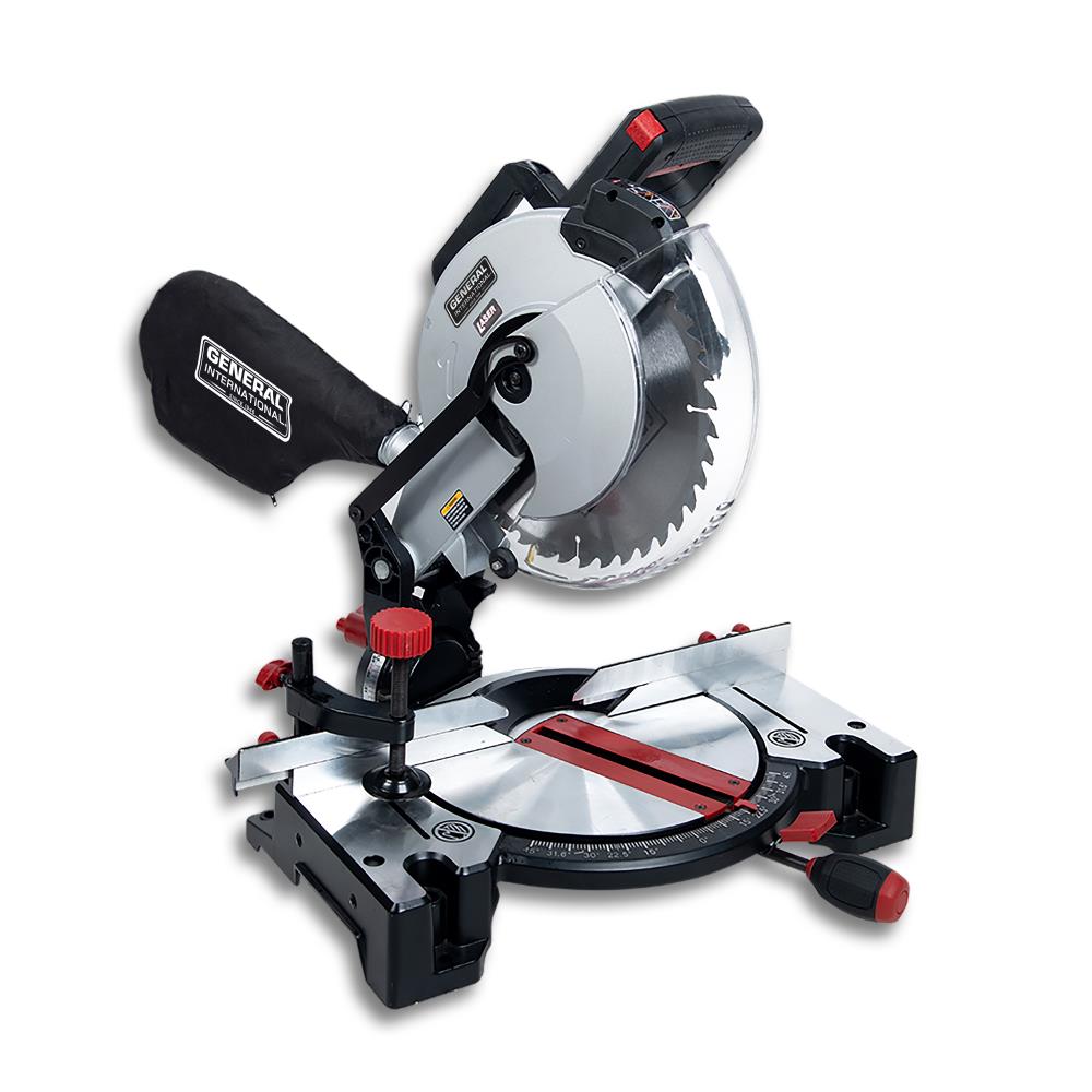 General International 10-in 15 Amps 1.5-Volt Dual Bevel Folding Compound  Corded Miter Saw Lowes.com