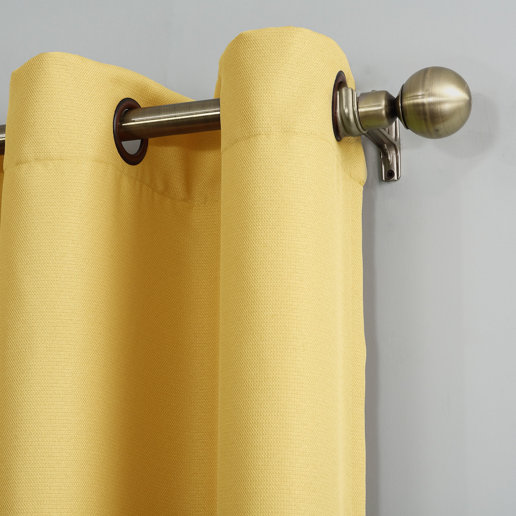 No. 918 63-in Yellow Semi-sheer Grommet Single Curtain Panel at Lowes.com