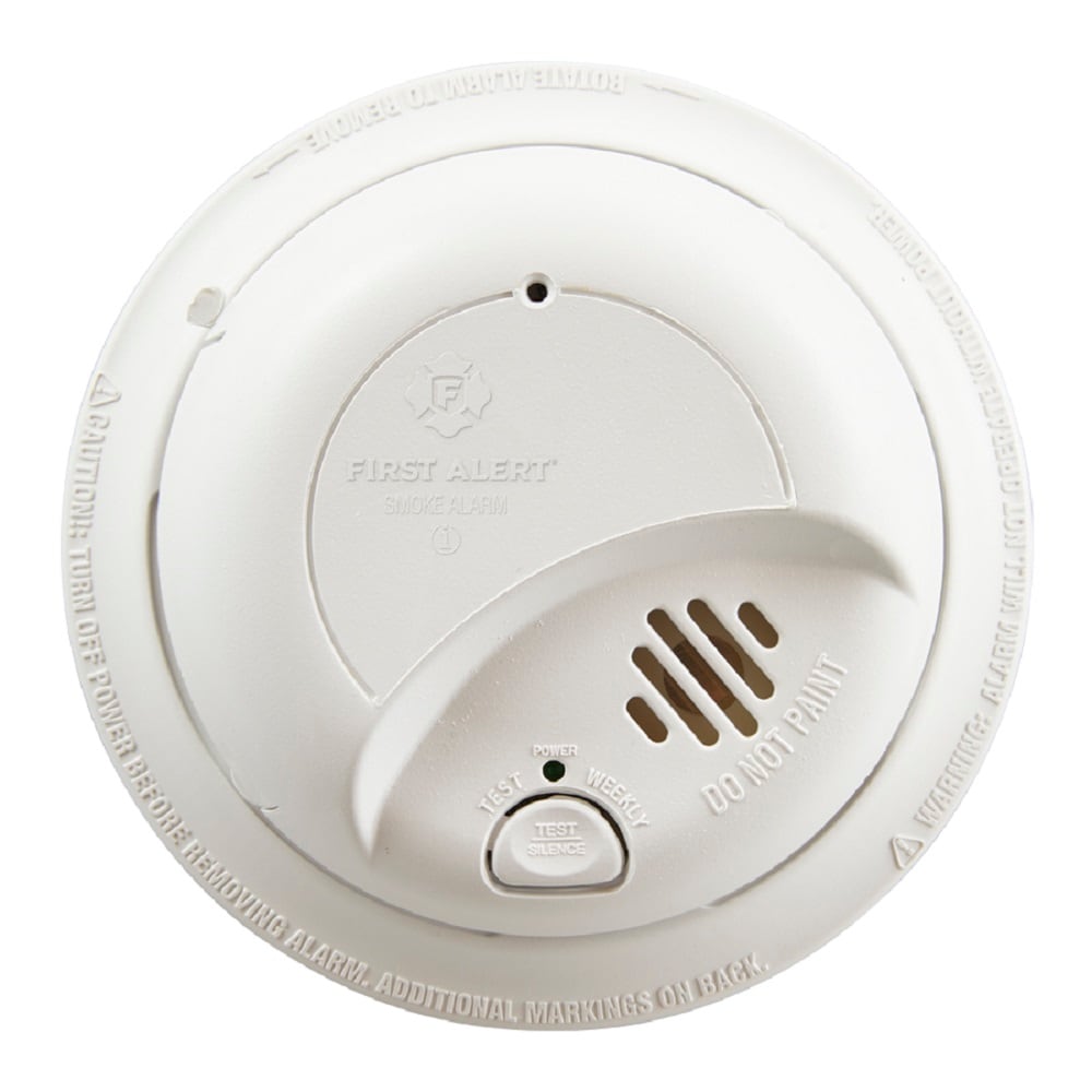 Battery Powered Smoke Alarm With Silence Button System Security Fire Detection 