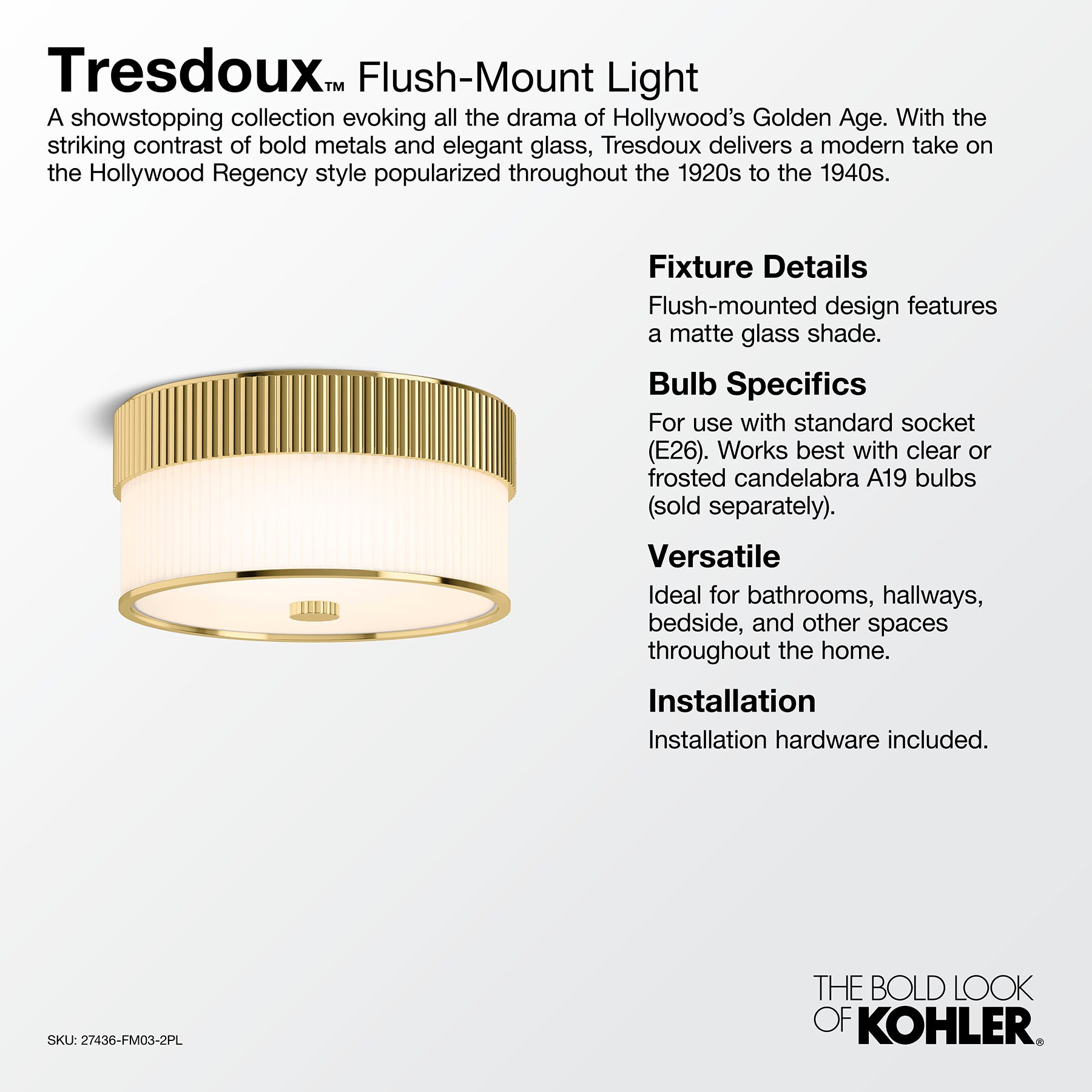 KOHLER 27436-FM03-SNL flushmounts - View #2