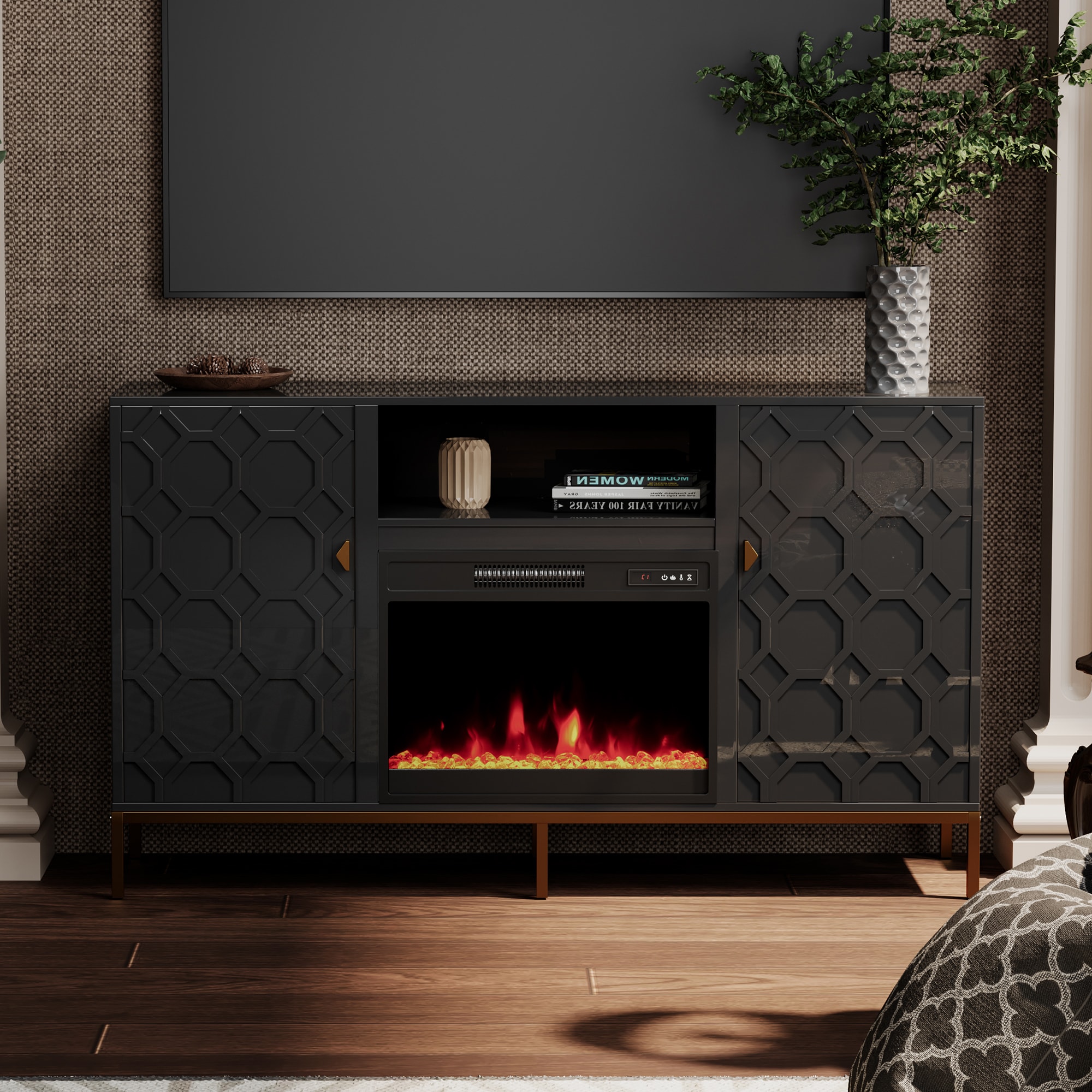 Clihome CL-JH0523-BK Electric-Fireplaces - View #5