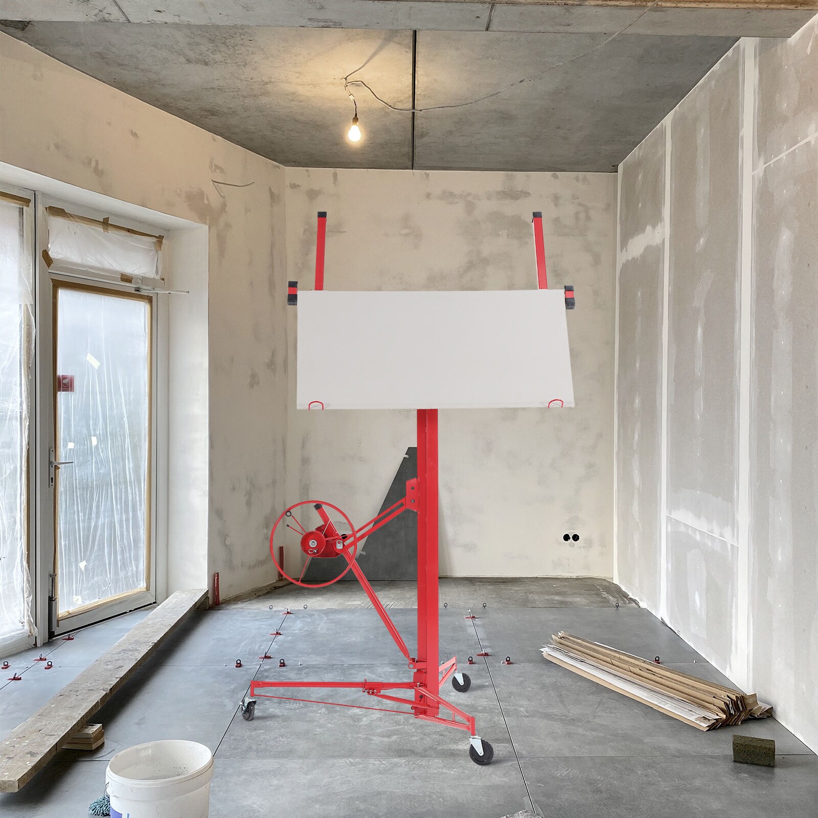Maocao Hoom 11ft Red Drywall Lift 11-ft H x 53.5-in L x 53.5-in W Steel Drywall Lift