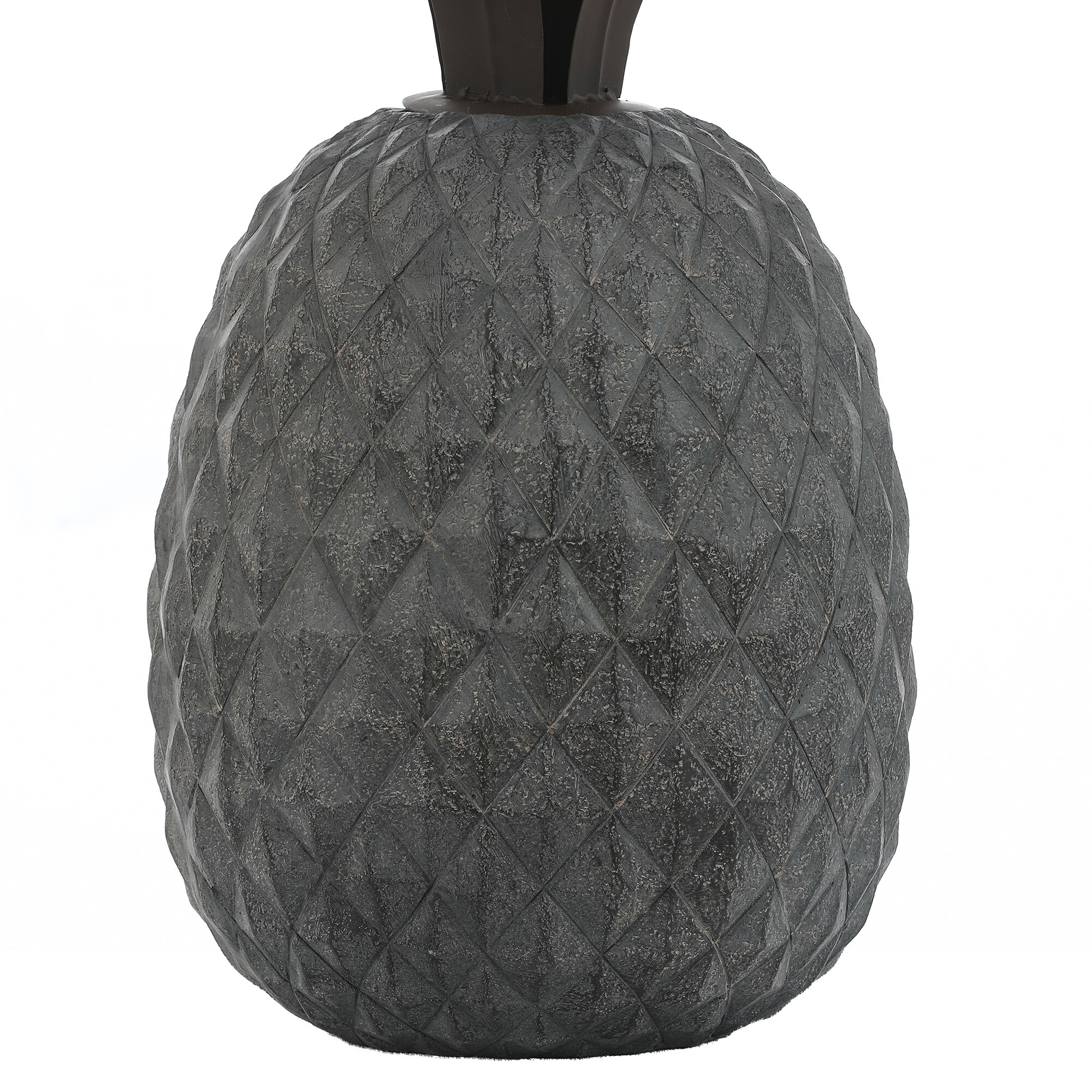 Luxen Home 23.6-in H x 11.4-in W Gray Pineapple Garden