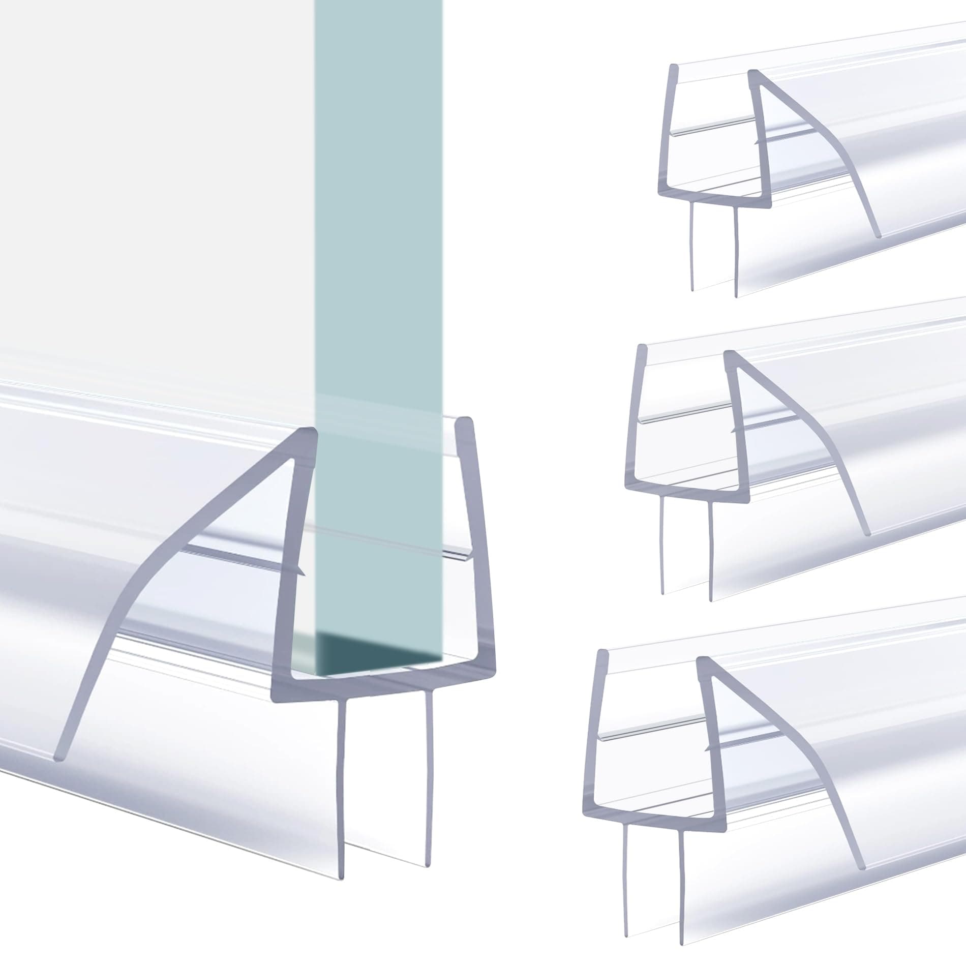 LAIFUCAM  Shower Door Bottom Seal Ultra Clear PVC Strip 2 Pack 36in Length Fits Half Inch Glass Doors durable home and garden accessory designed