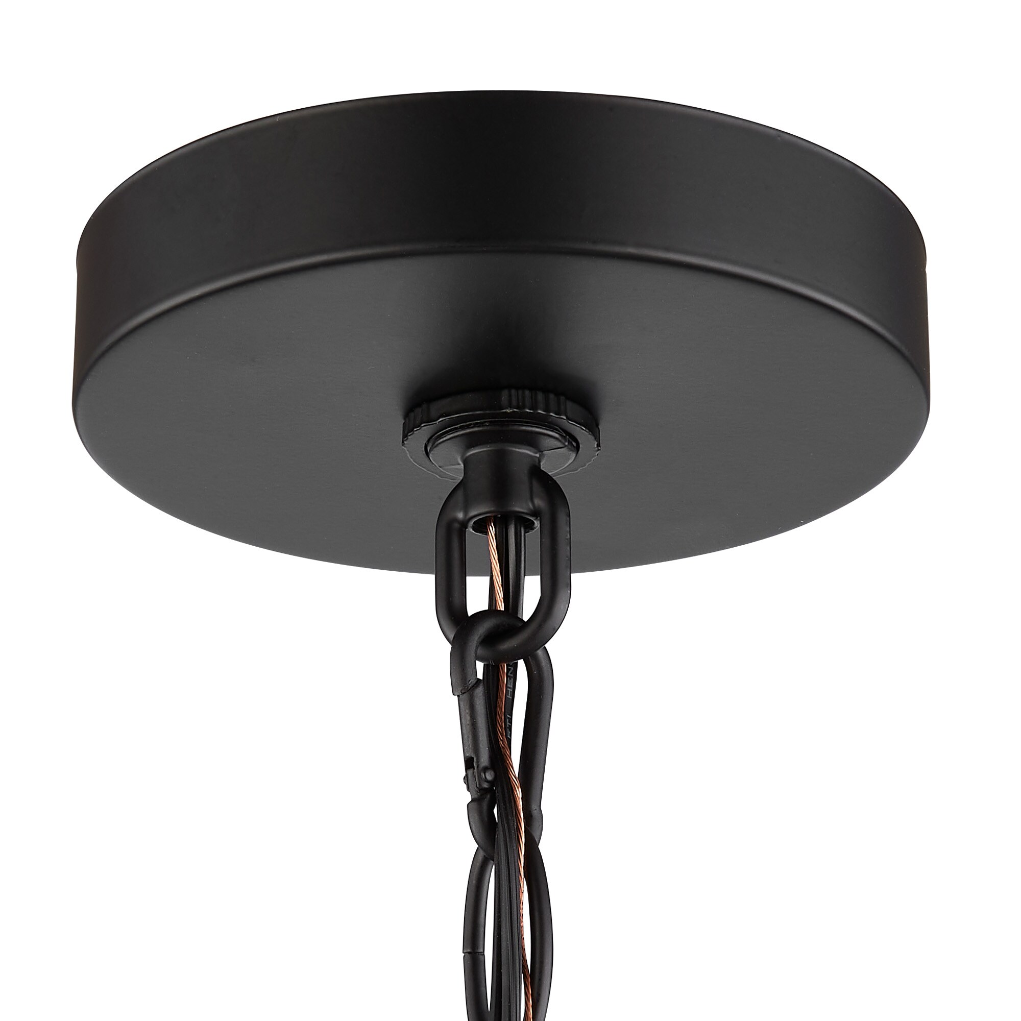 allen + roth Hannah 6 -Light Matte black Transitional Cone Medium Hanging Pendant light