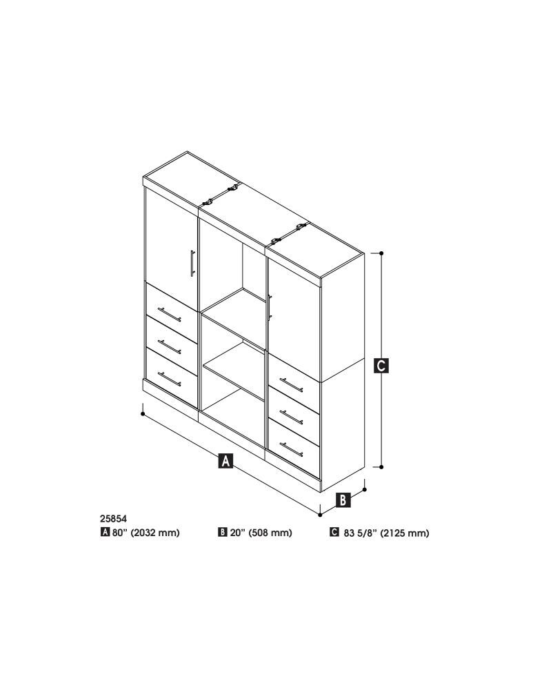 Bestar Nebula to 80-ft W x 83.6-ft H White Solid Shelving Wood Closet ...