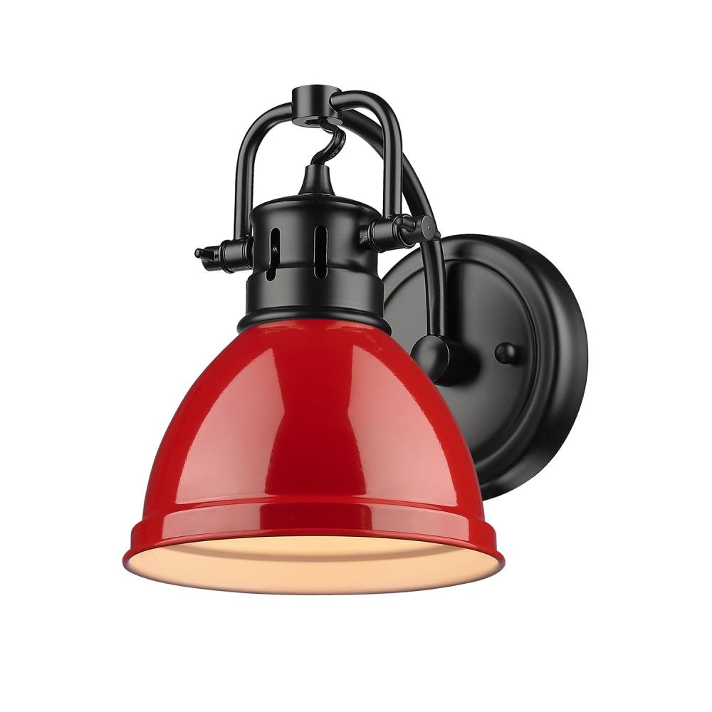 Golden Lighting 3602-BA1 BLK-RD Duncan 6.5-in 1 -Light Matte Black Transitional Vanity light