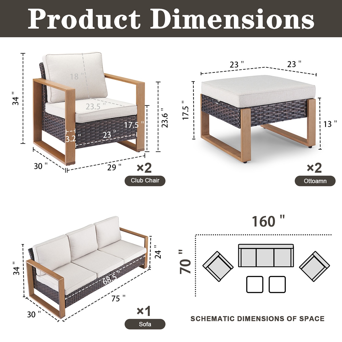 Rilyson FS126128130-2 Patio-Conversation-Sets - View #2