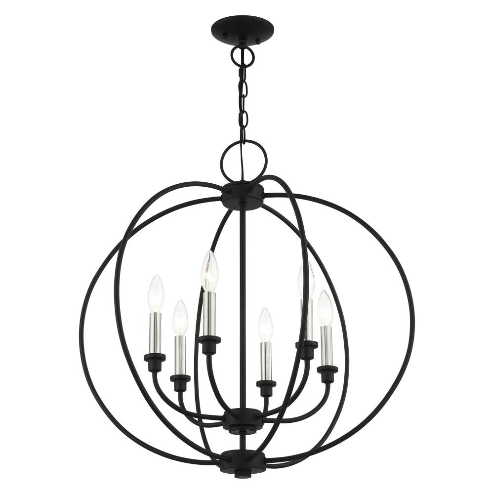 Milania Elegance 6-Light Black Crystal Candelabra Chandelier