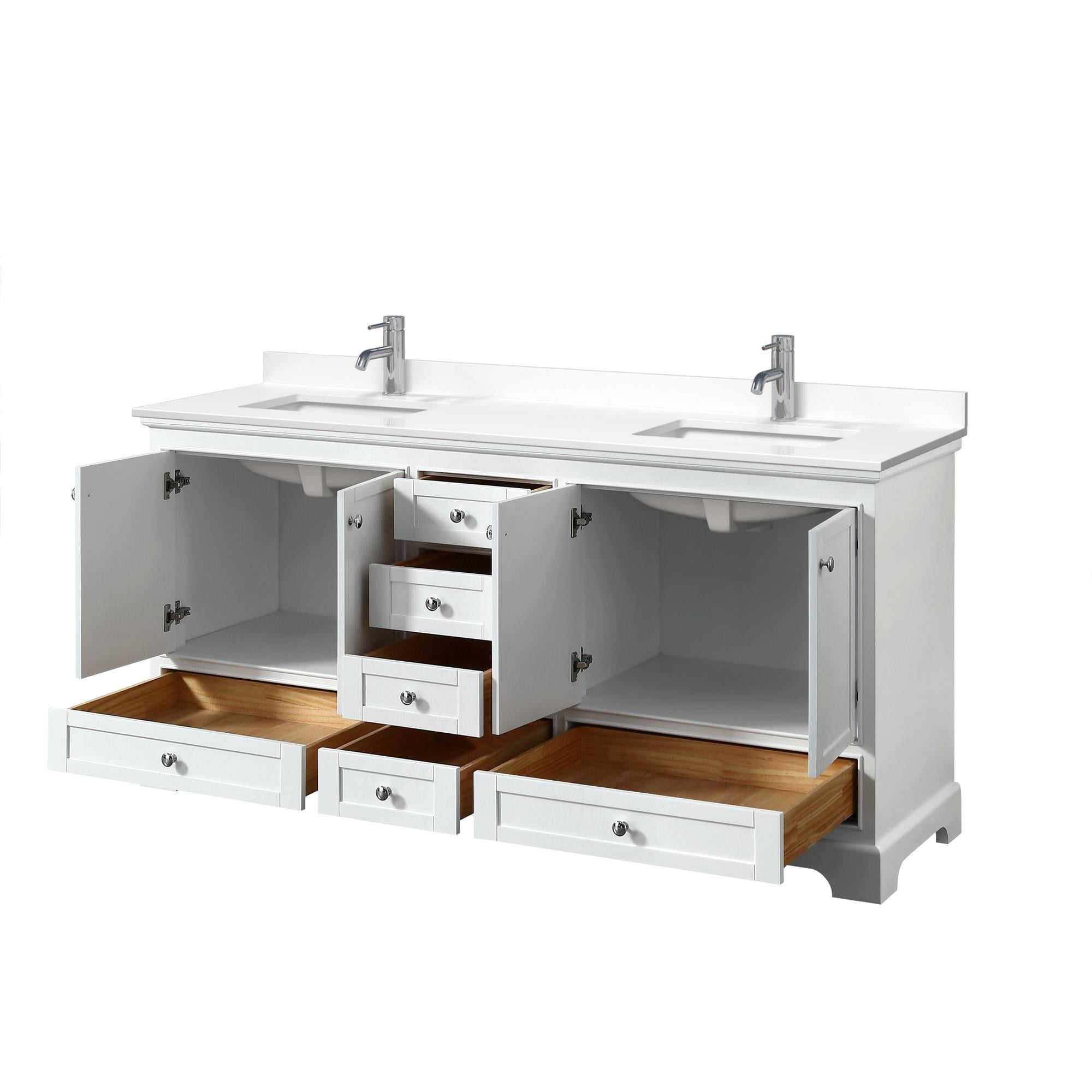Wyndham Collection WCS202072DWHWQUNSMXX Bath-Vanity-Combo - View #2