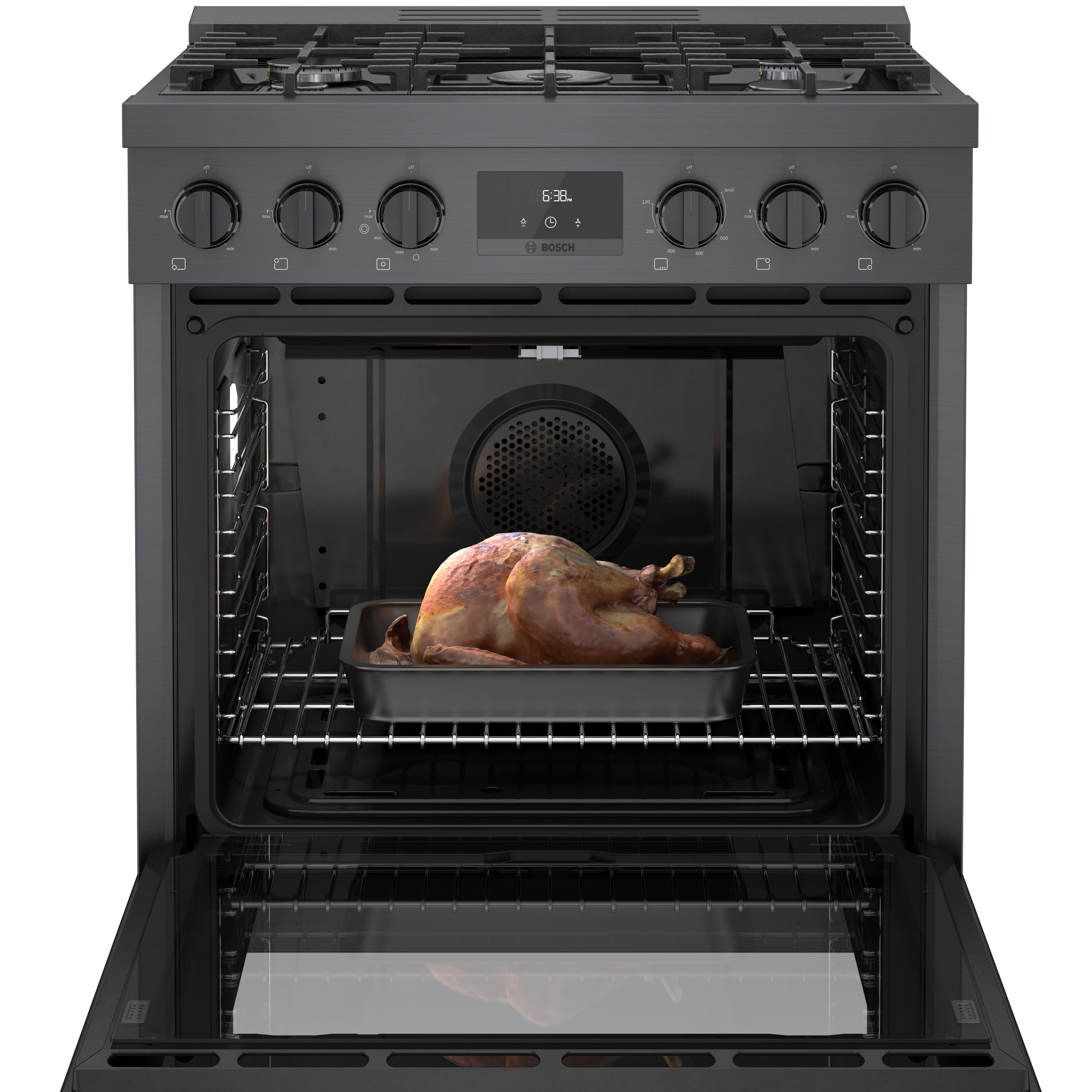 Bosch 800 Series Industrial Style 30 in 5 Burners 3.7 cu ft