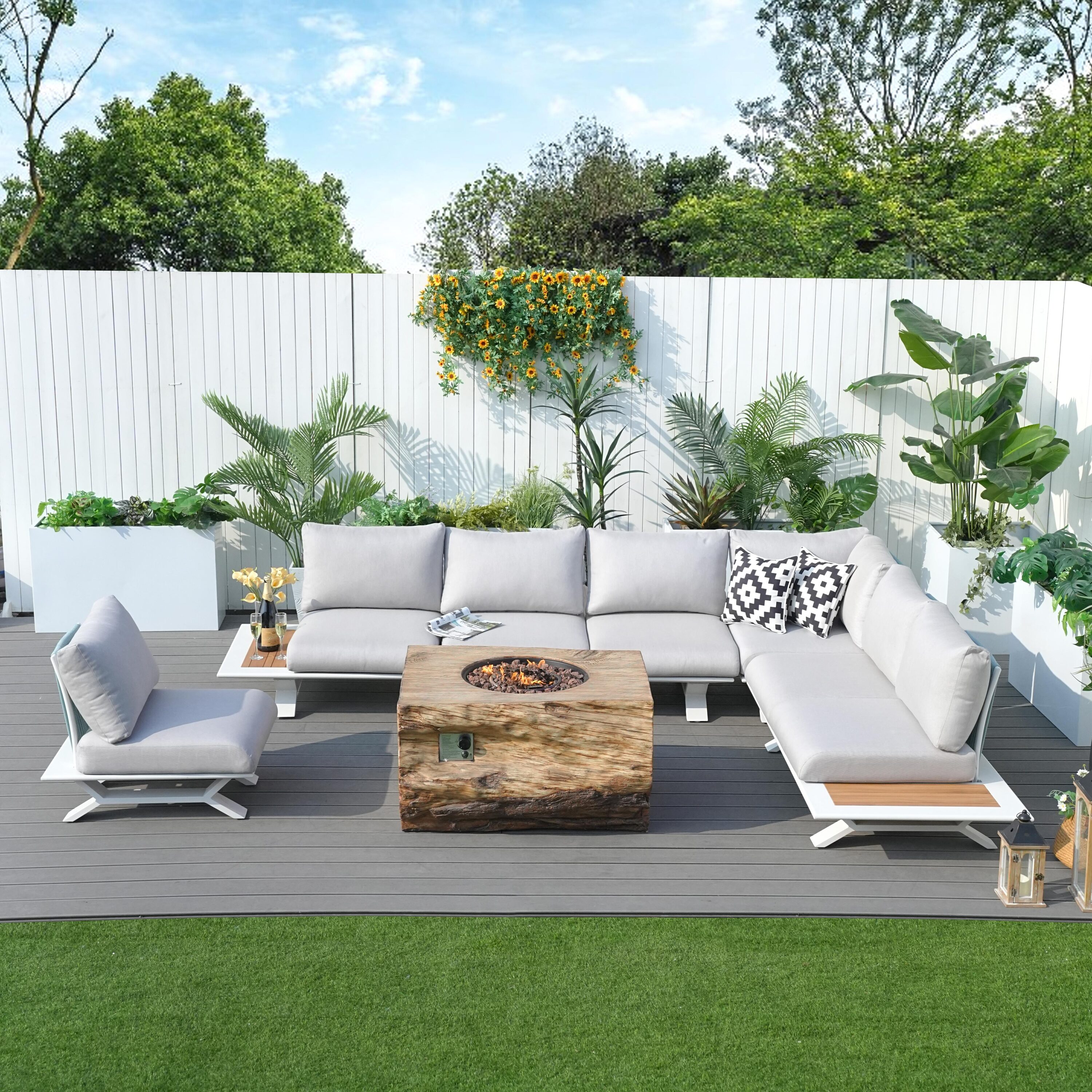 Direct Wicker DWG-2323WH2170 Patio-Conversation-Sets - View #3