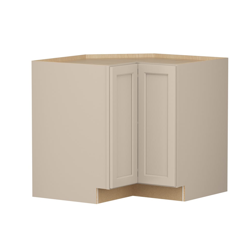 Shenandoah Glasson 36-in W x 34.5-in H x 24-in D Oat Painted Super Lazy Susan Corner Base Fully Assembled Cabinet Recessed Panel Transitional
