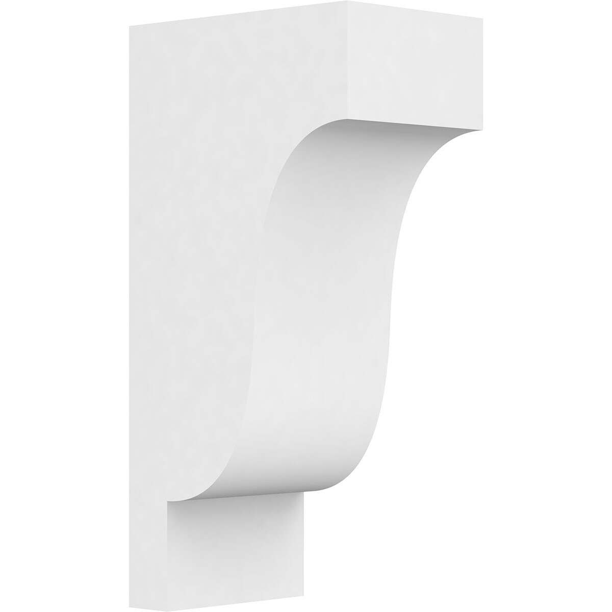 Ekena Millwork CORP05X08X16NEW 5-in x 8-in x 16-in Standard newport Unfinished White PVC Paintable Corbel