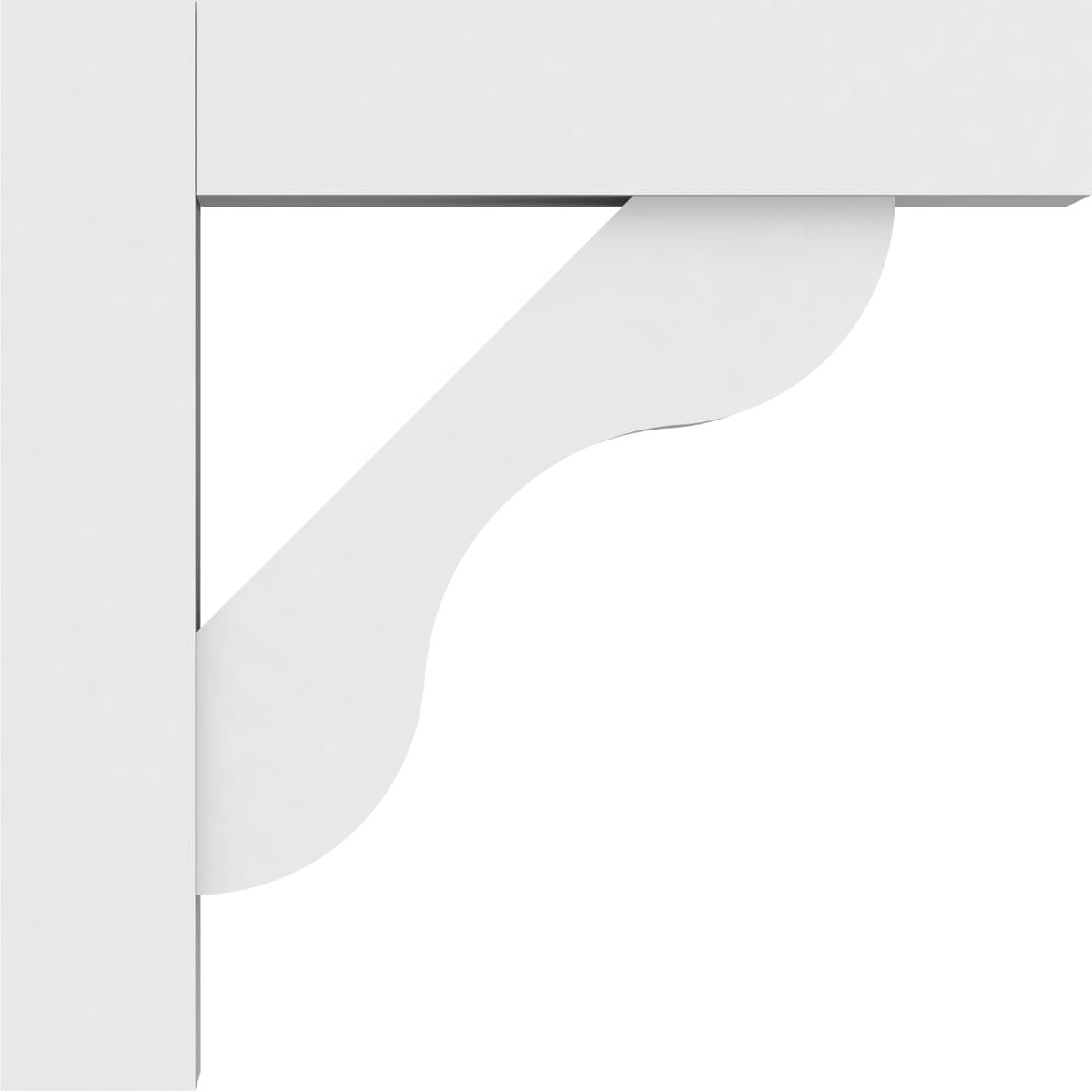 Ekena Millwork BKTP03X14X14CAR05 Exterior-Brackets-Braces - View #3