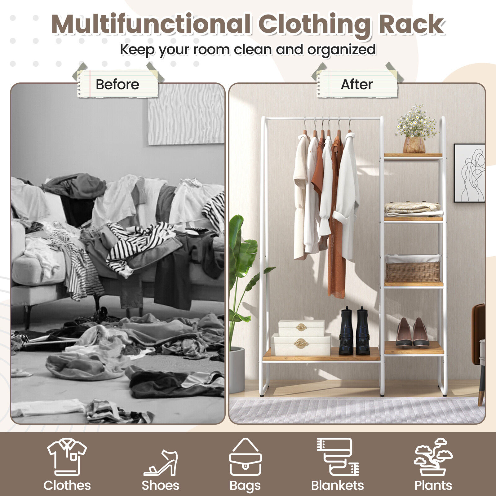 LIVIZA INS-66162WH Garment-Racks - View #4