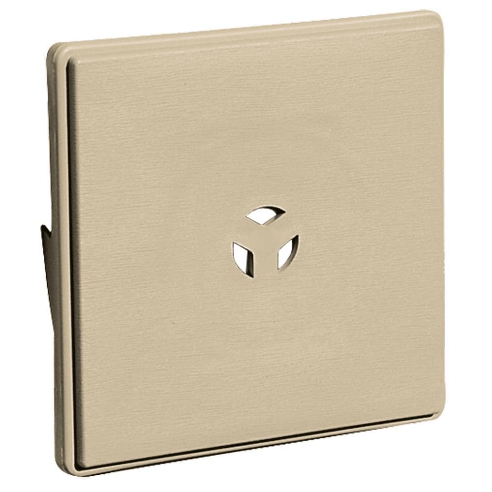 Builders Edge 130110008013 6.625-in x 6.625-in Light Almond Vinyl Universal Mounting Block