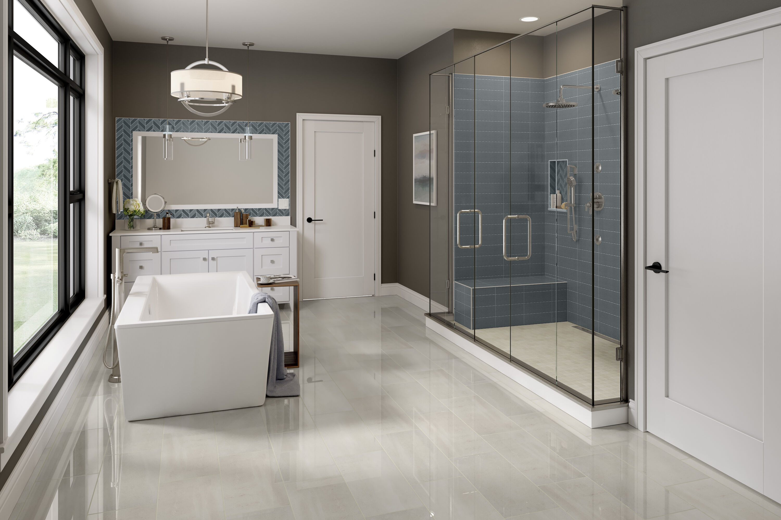 Emser Porto II Ivory 12-in x 24-in Polished Porcelain Stone Look Tile ...