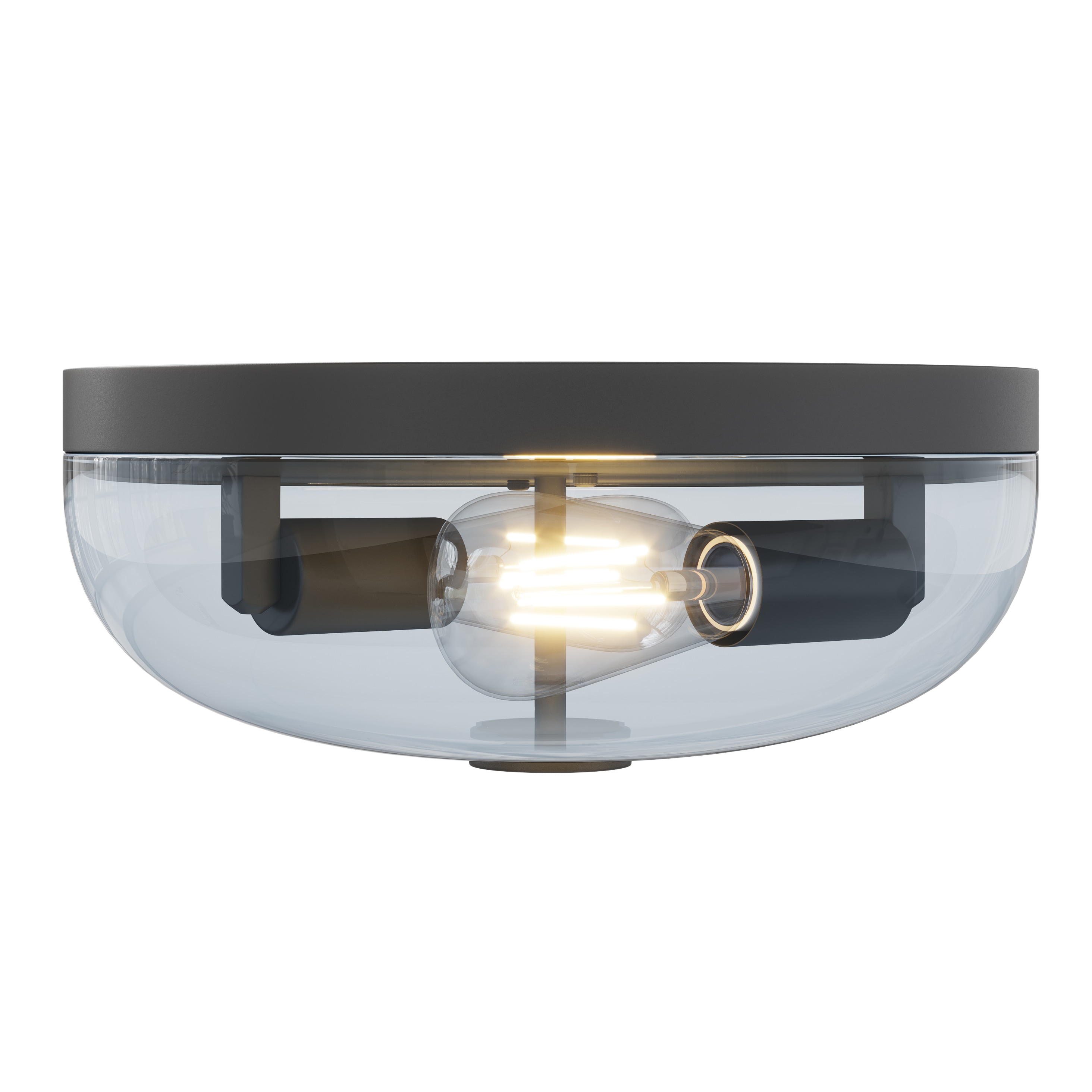 Aiwen 2-Light Multiple Finishes Black Led, Flush Mount Light in the ...