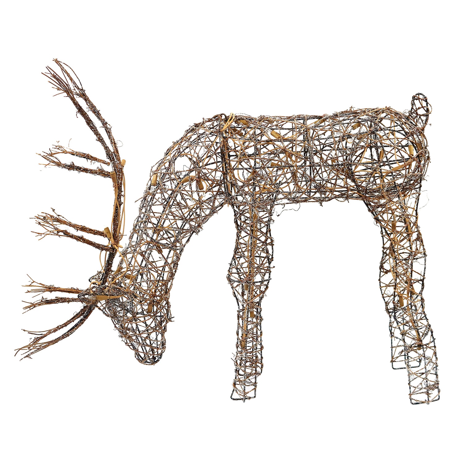Alpine Corporation 24-in Reindeer Free Standing Decoration with White ...