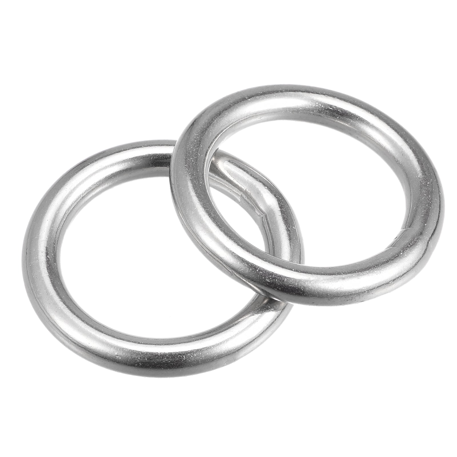 Unique Bargains 316 Stainless Steel Round Ring Welded O-Rings 40mm(1.57 Inch) ID 8mm Thick 2pcs