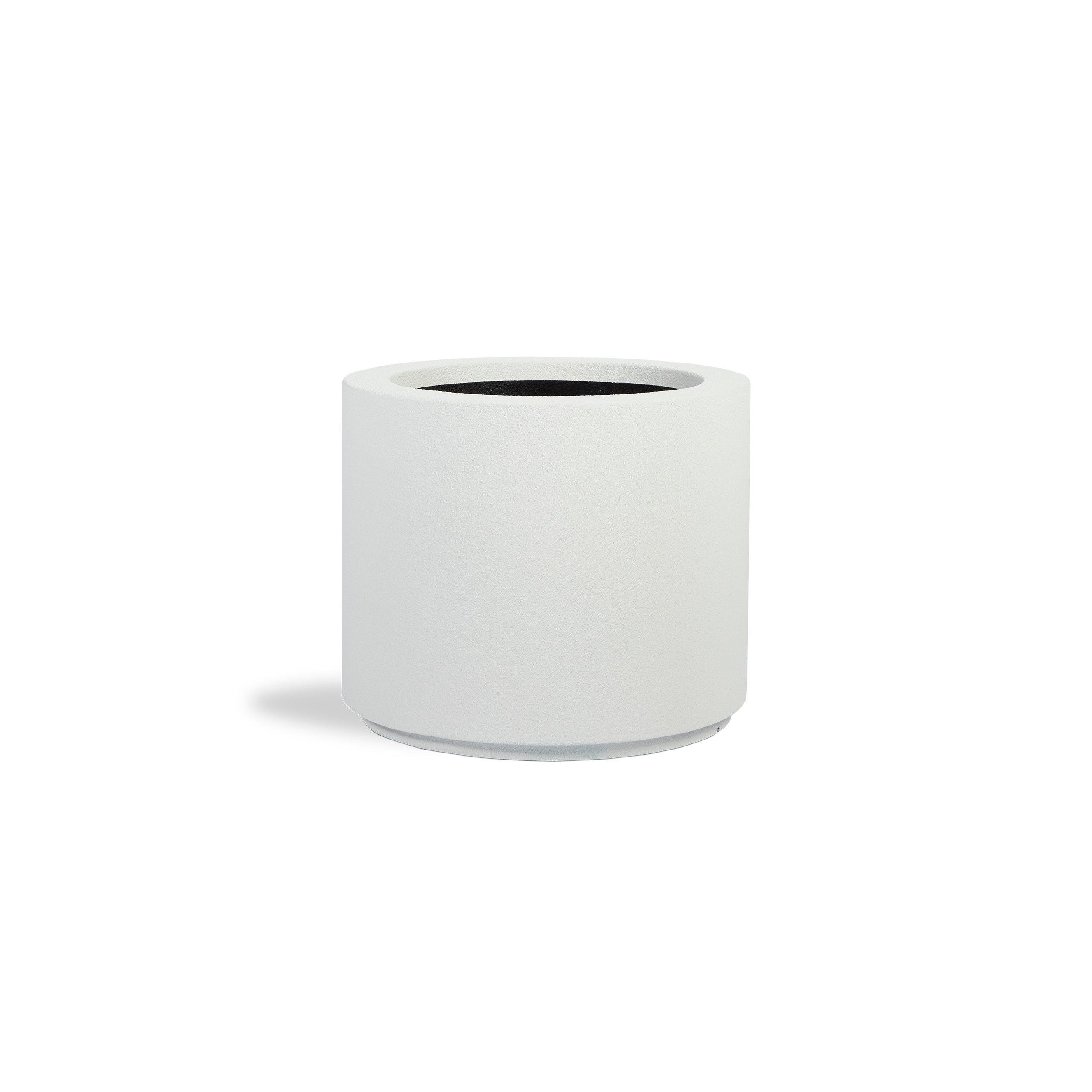 PolyStone Planters 4001 Round 12-in H x White Mixed/Composite Contemporary/Modern Outdoor Planter
