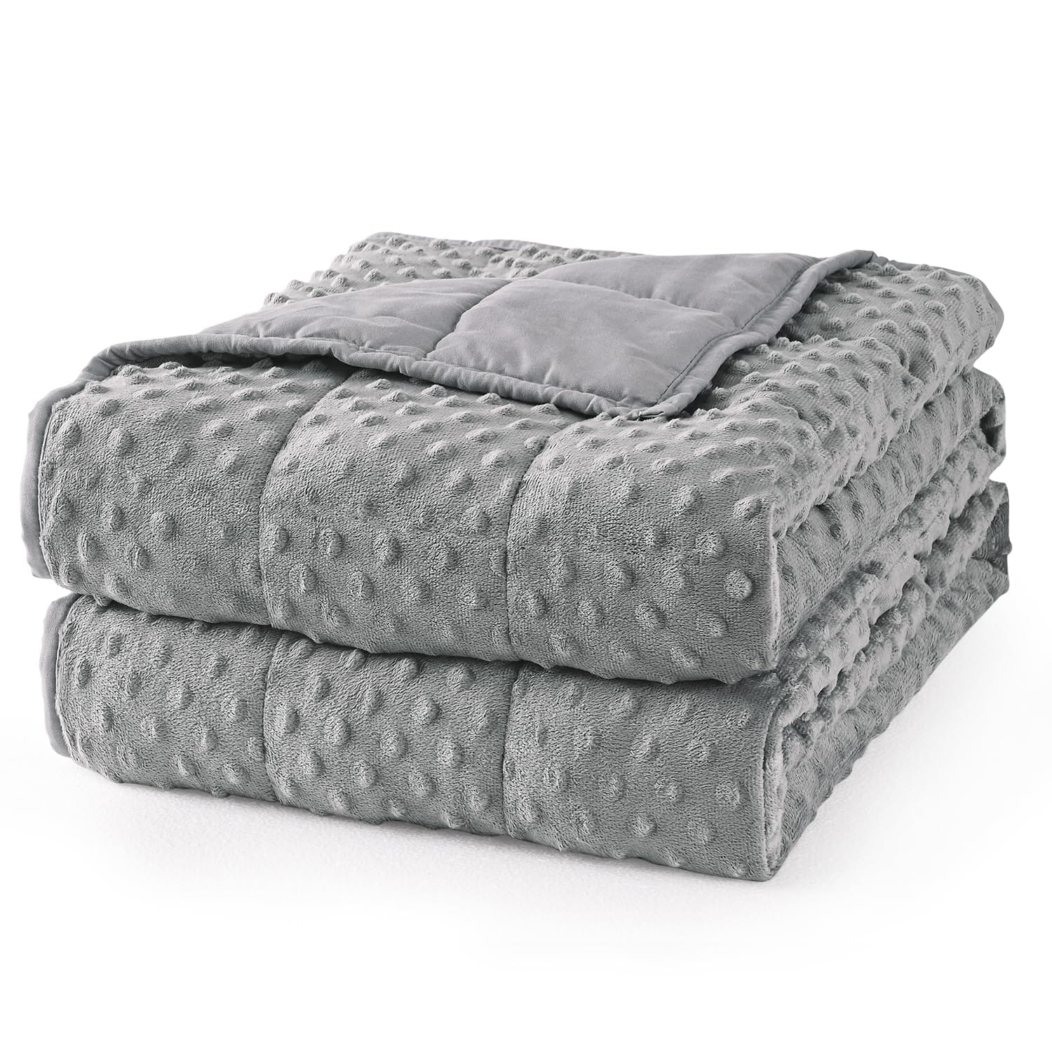 Yichuhaoxi  Weighted Blanket for Adults Queen Size 15 lbs Soft Cooling Heavy Minky Blanket for Sleep Washable Throw Blanket with Glass Beads 60 by
