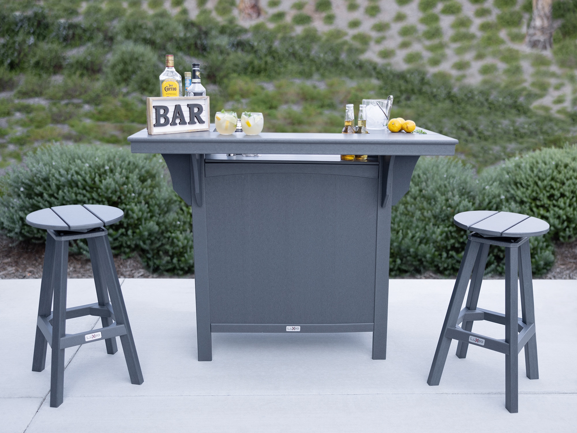 LuXeo 1661-GRY2-SBC Patio-Bars - View #3