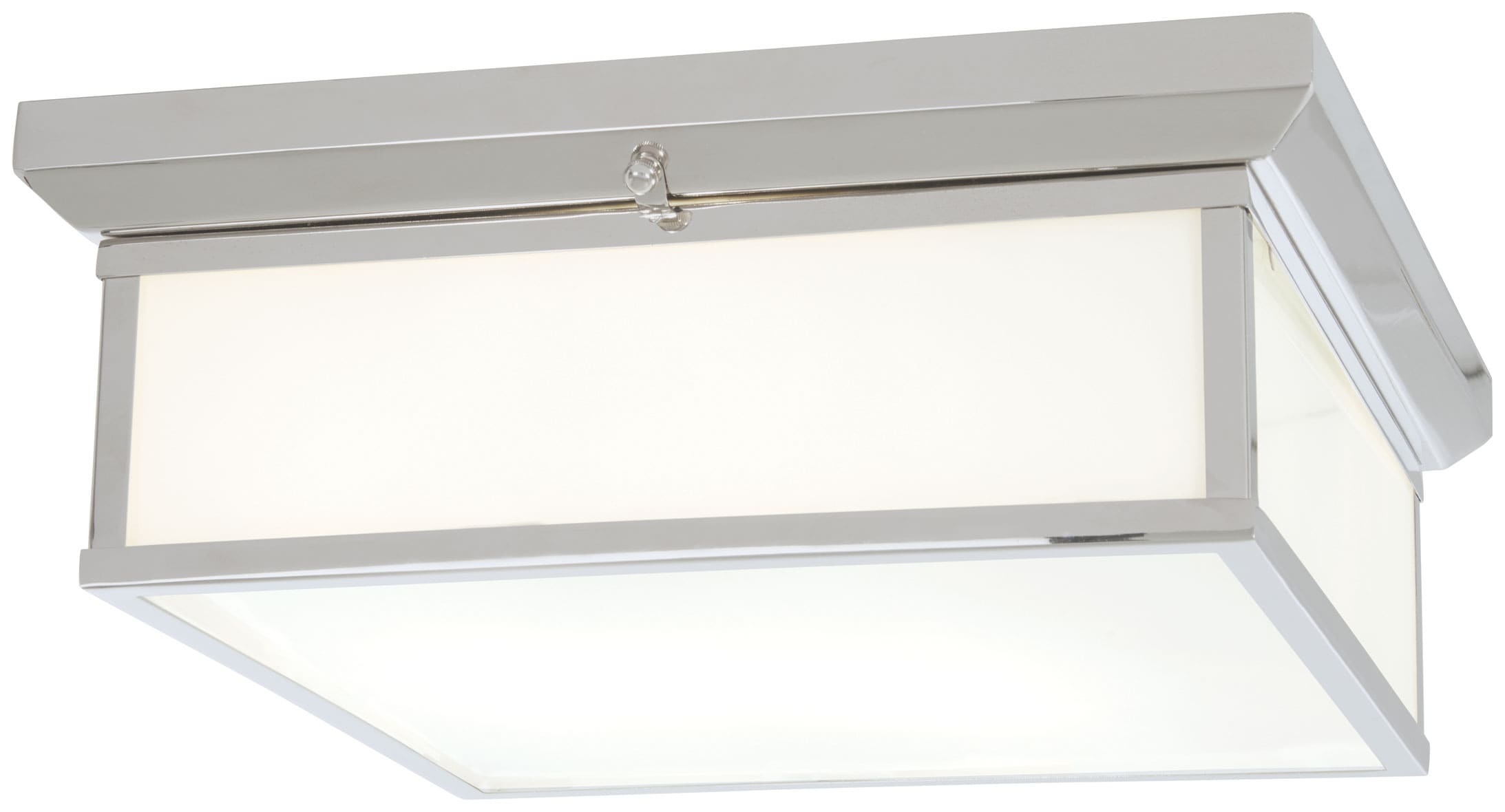 Minka Lavery Chrome LED Flush Mount with Etched White Glass