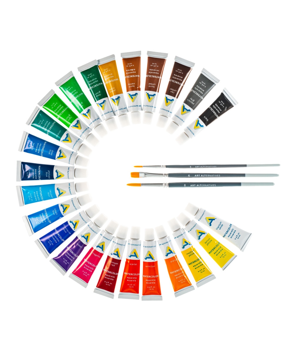 Art Alternatives Economy Gouache 12-Color Paint Set, 12mL Tubes
