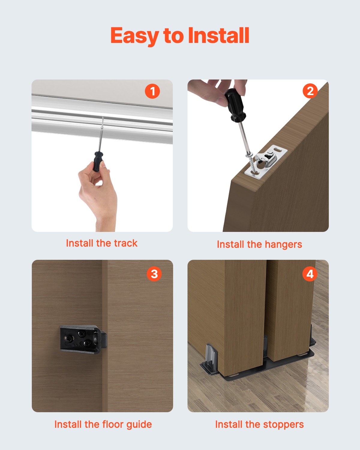 VEVOR SCTLMTZTLM5F08072V0 Sliding-Closet-Door-Track-Track-Kits - View #5